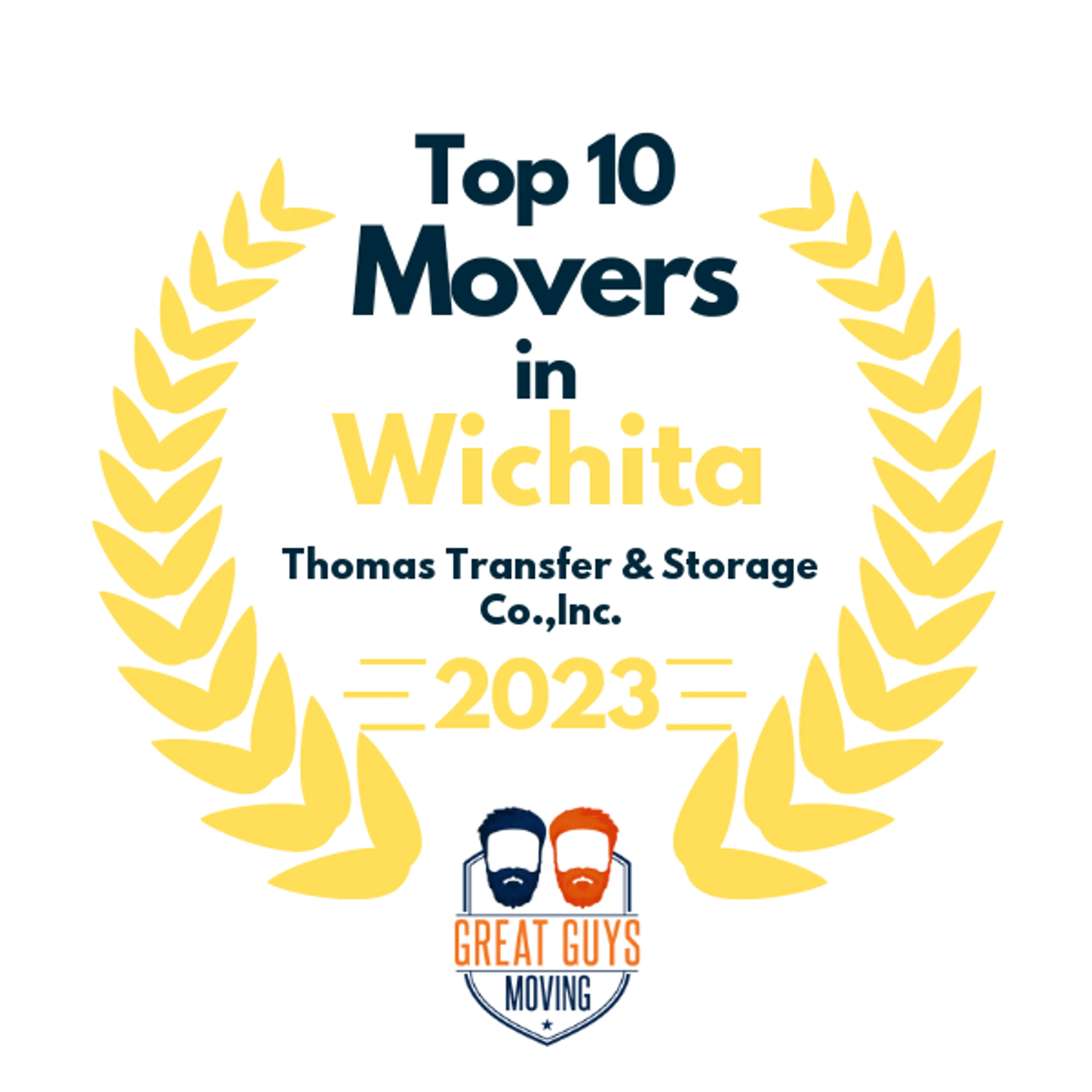 Top 10 Movers in Wichita, KS 2023 award