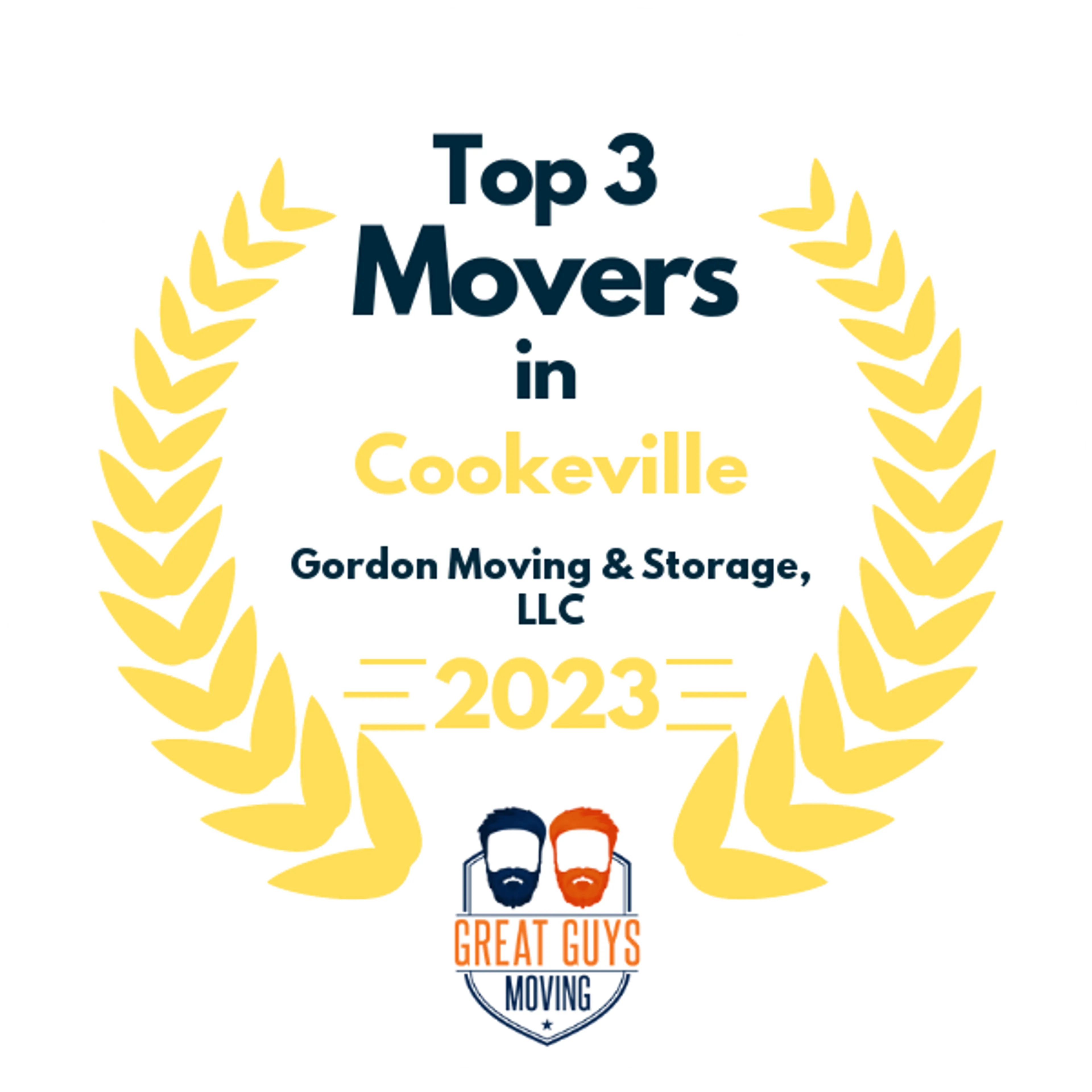 Top 3 Movers in Cookeville, TN 2023 award