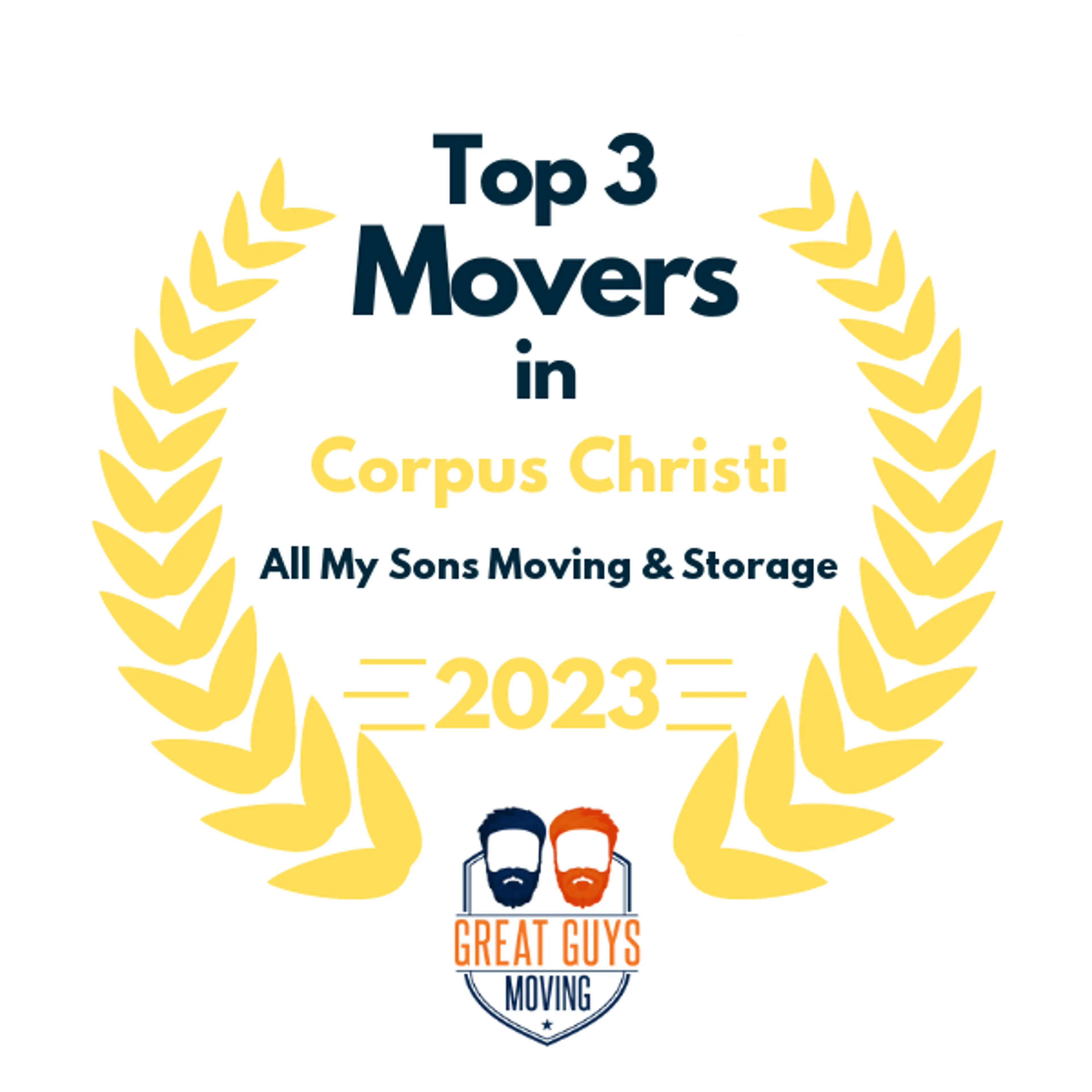 Top 3 Movers in Corpus Christi, TX 2023 award