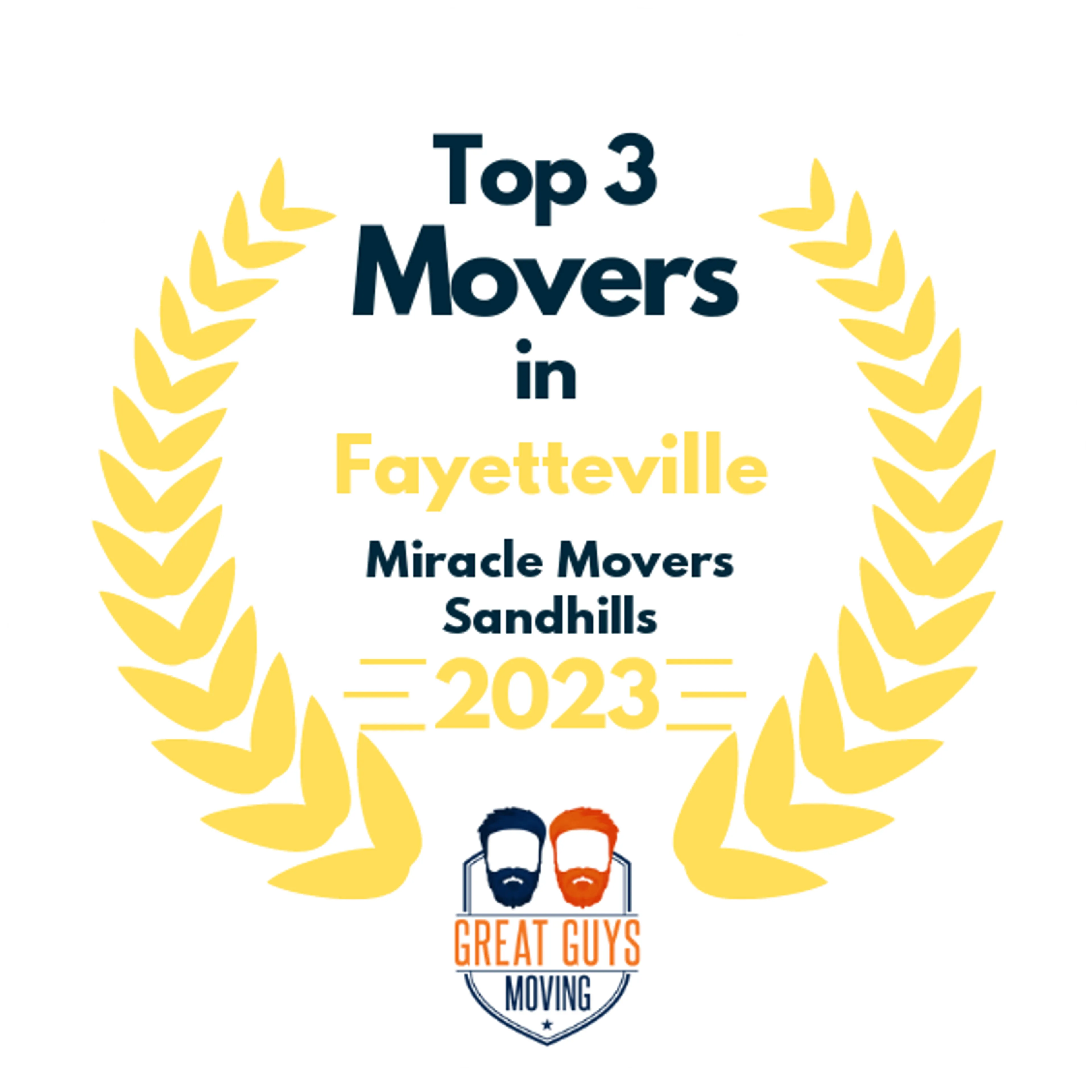 Top 3 Movers in Fayetteville, NC 2023 award
