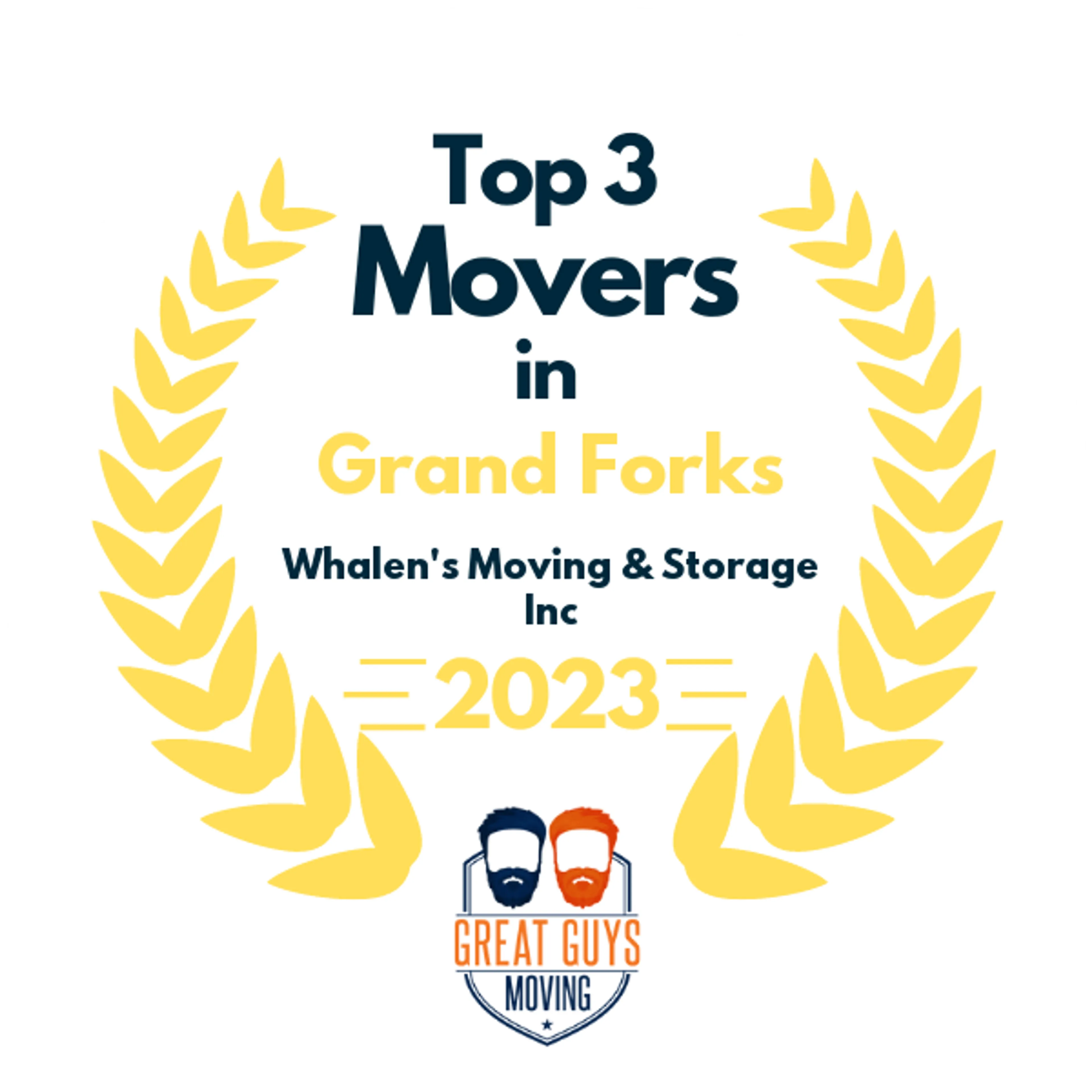 Top 3 Movers in Grand Forks, ND 2023 award