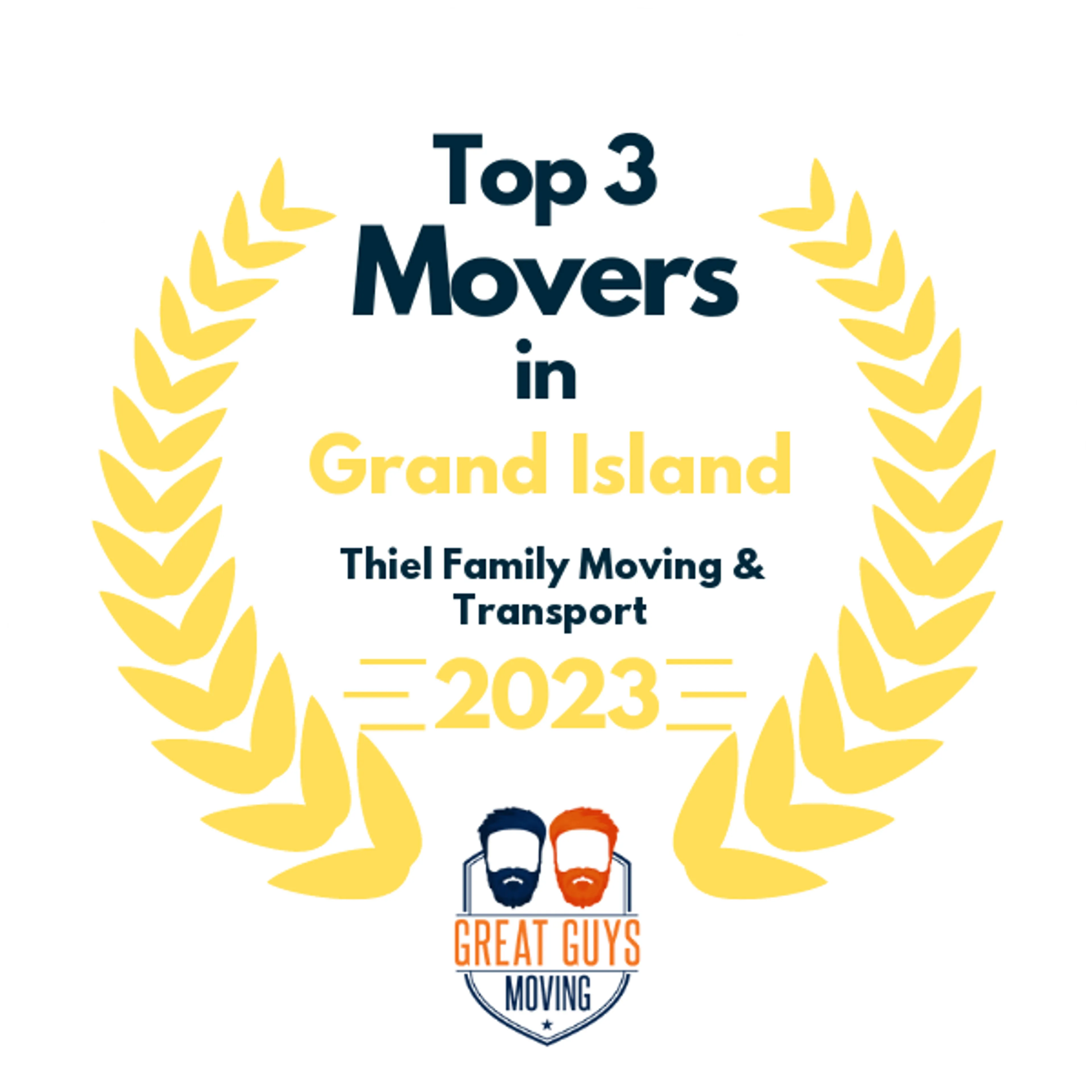 Top 3 Movers in Grand Island, NE 2023 award