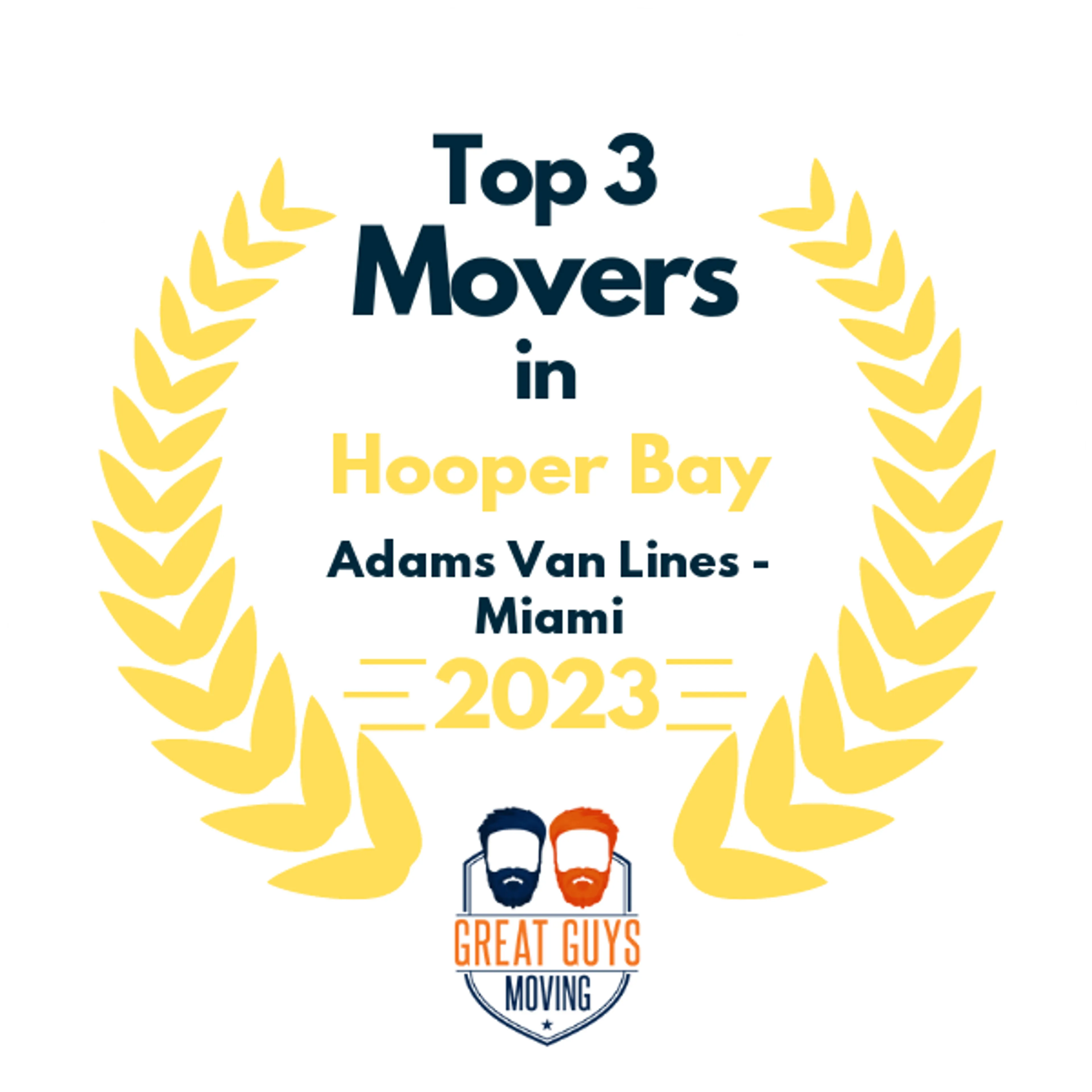 Top 3 Movers in Doral, FL 2023 award