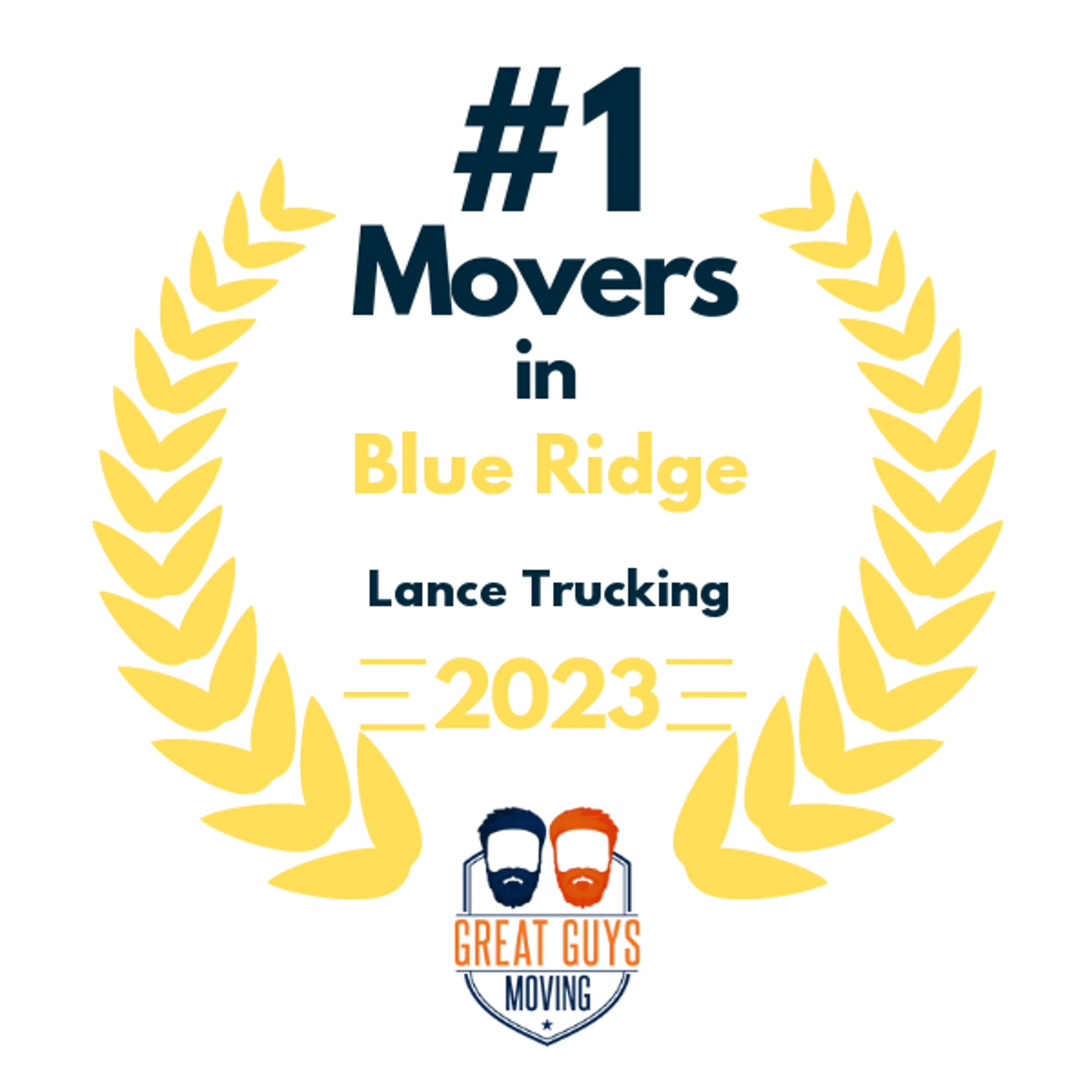#1 Ranked Movers in Blue Ridge, GA 2023 award