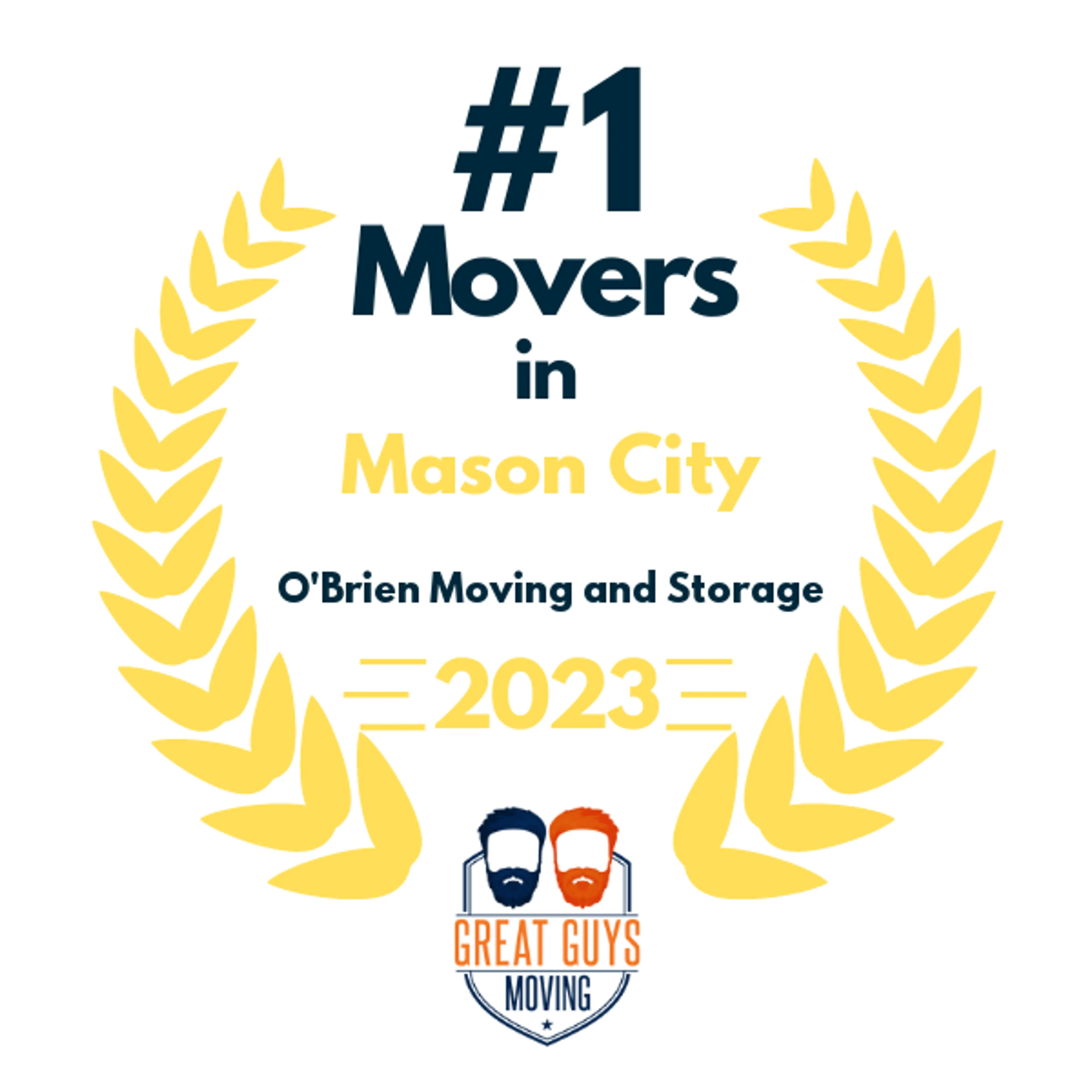#1 Ranked Movers in Iowa City, IA 2023 award