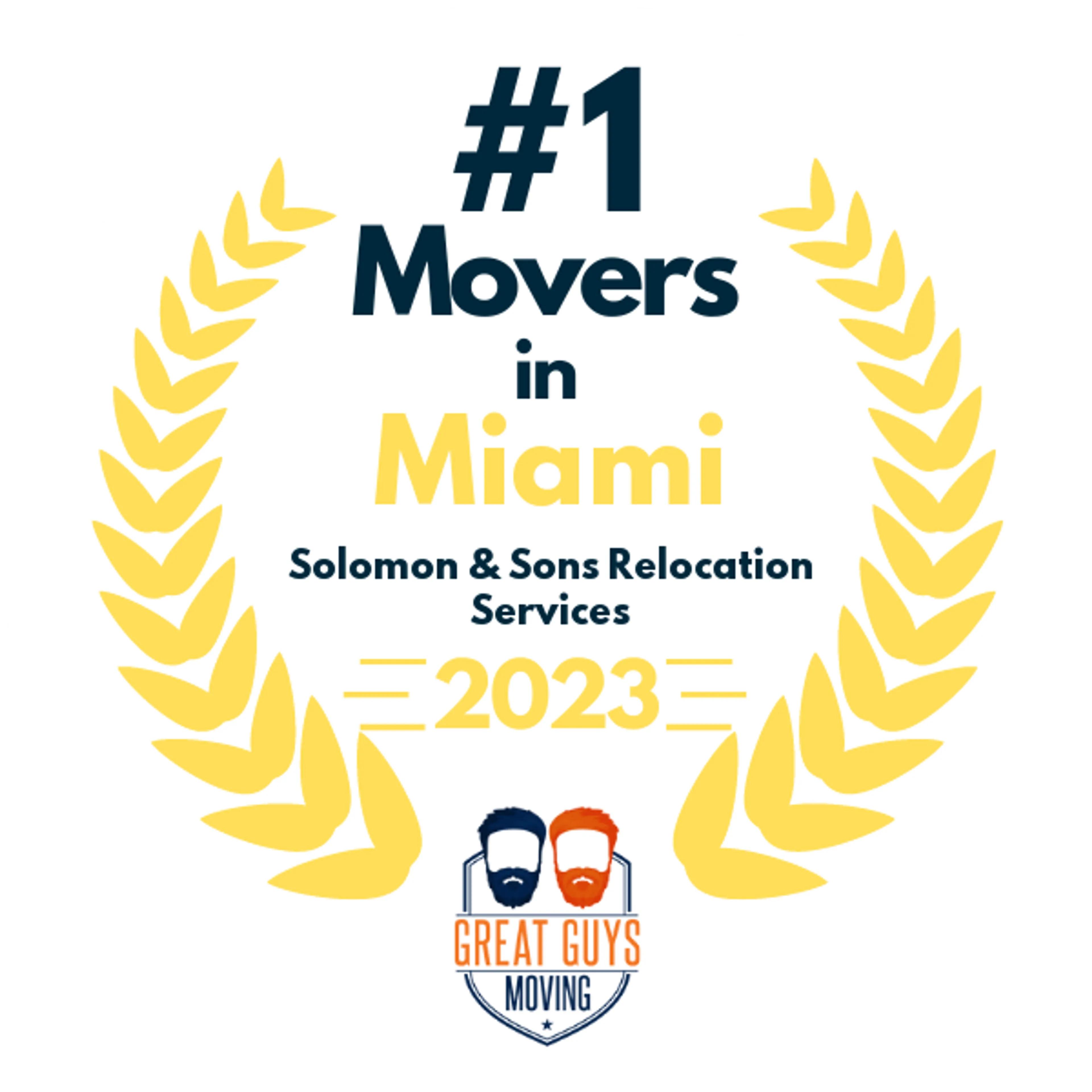 #1 Ranked Movers in Miami, FL 2023 award