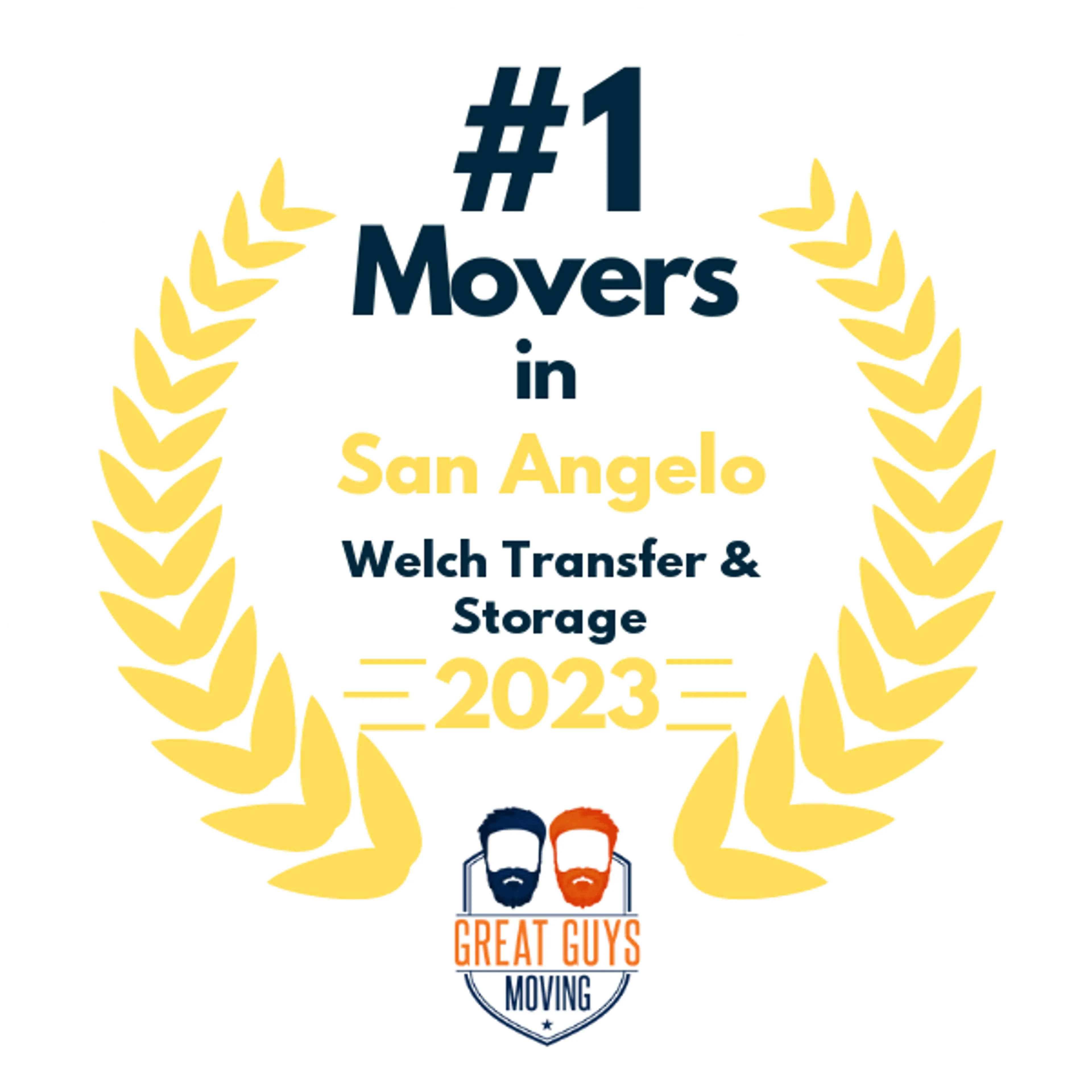 #1 Ranked Movers in San Angelo, TX 2023 award