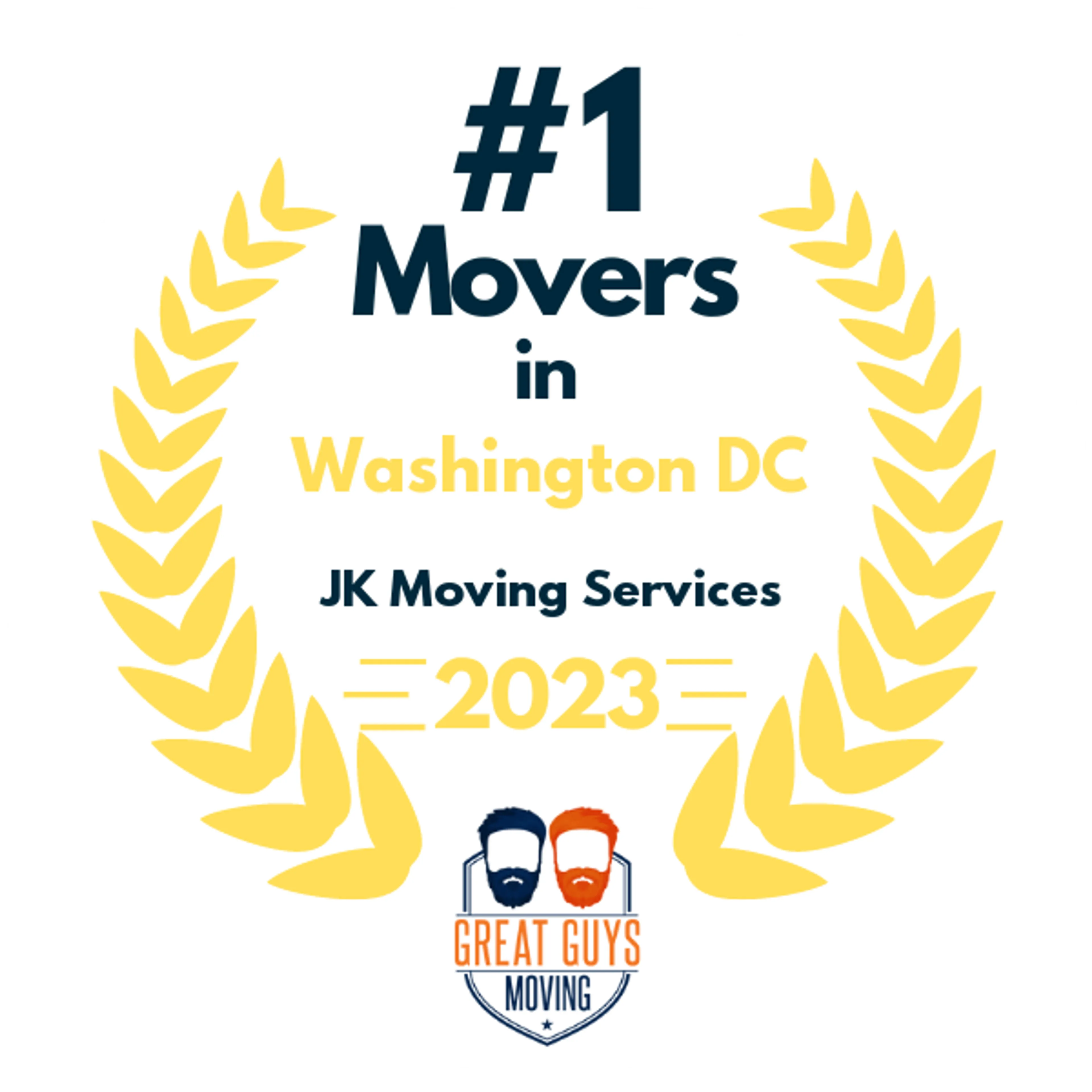 #1 Ranked Movers in Washington DC, DC 2023 award