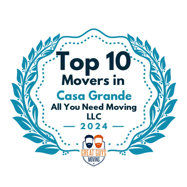 Top 10 Movers in Mesa, AZ 2024 award