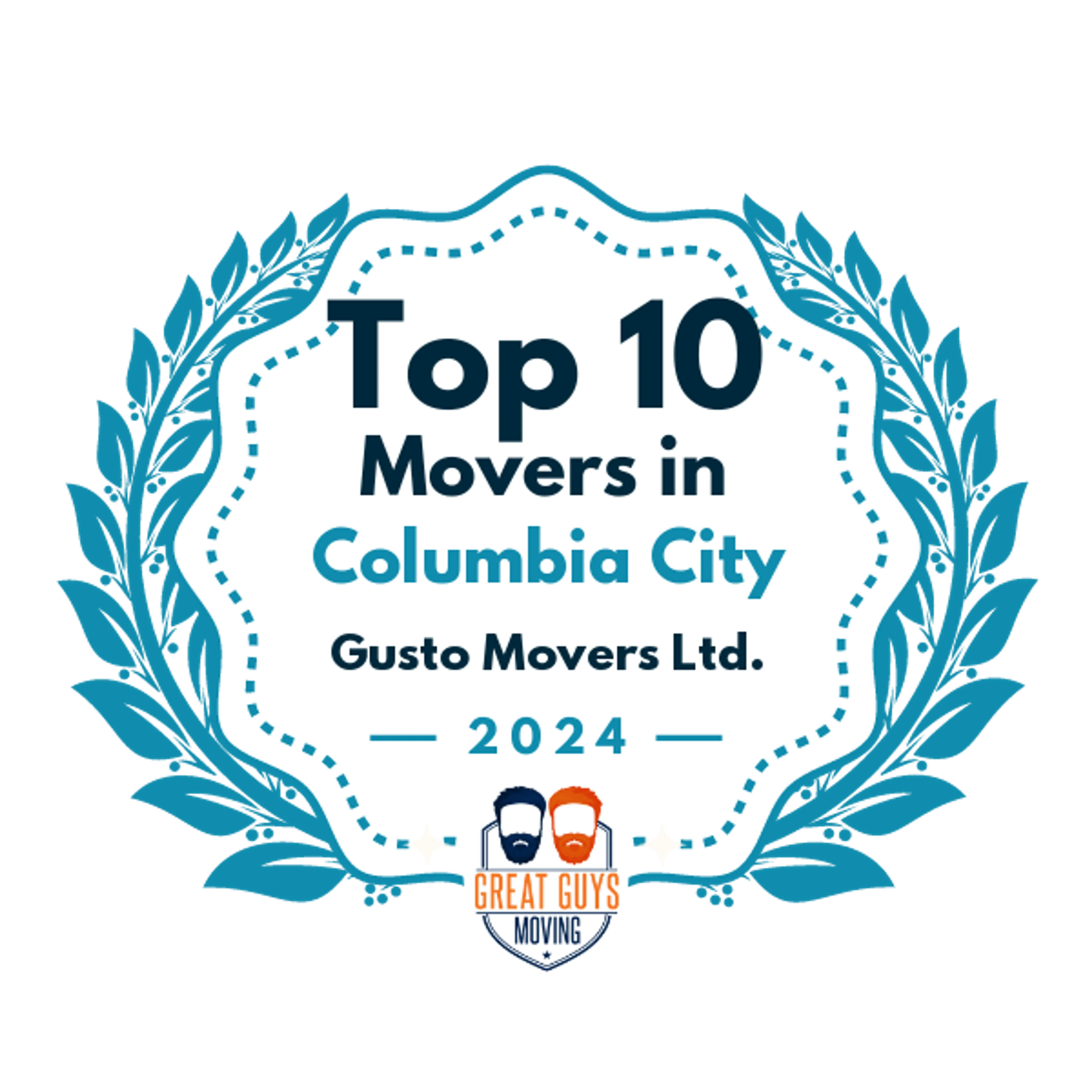 Top 10 Movers in Columbia City, OR 2024 award