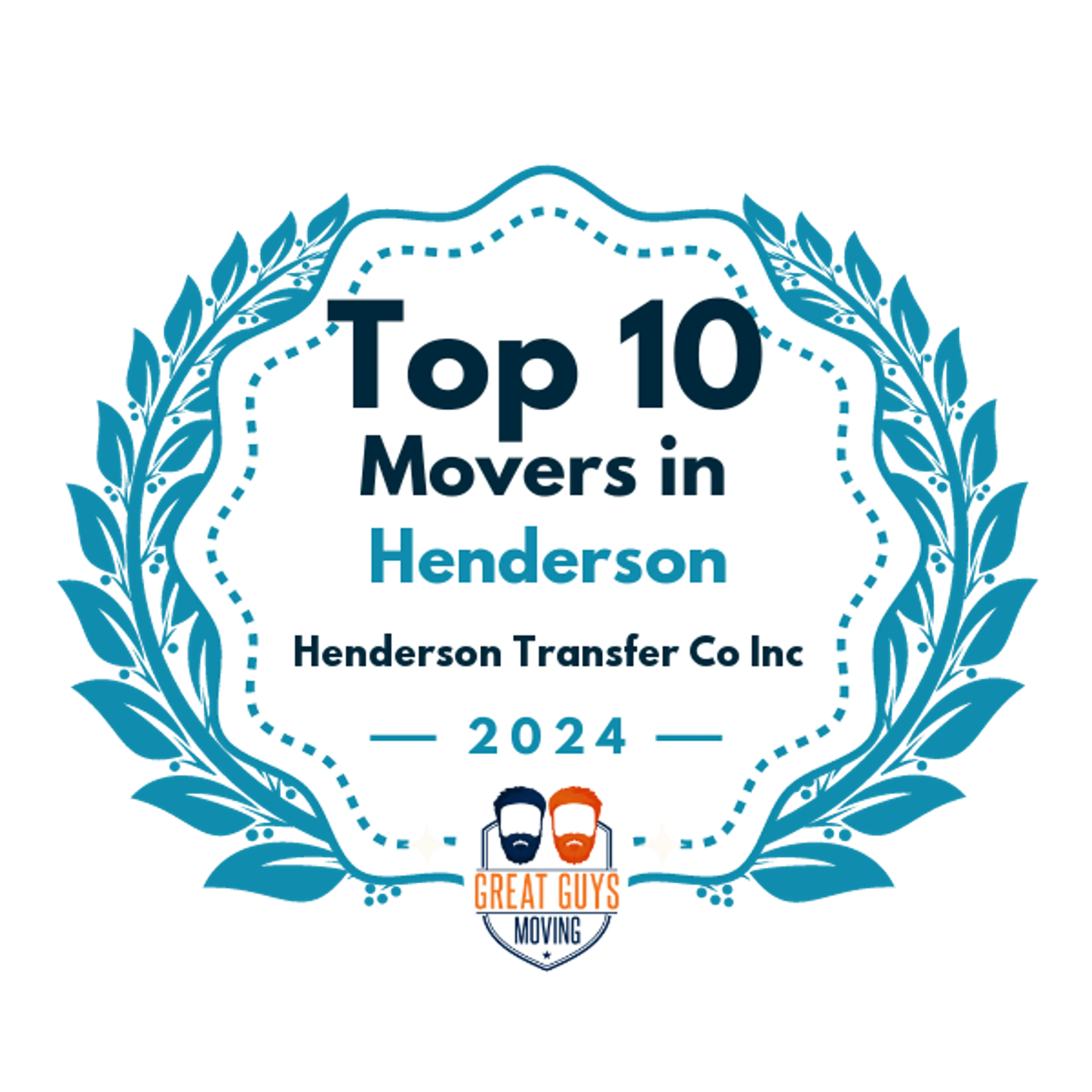 Top 10 Movers in Henderson, KY 2024 award