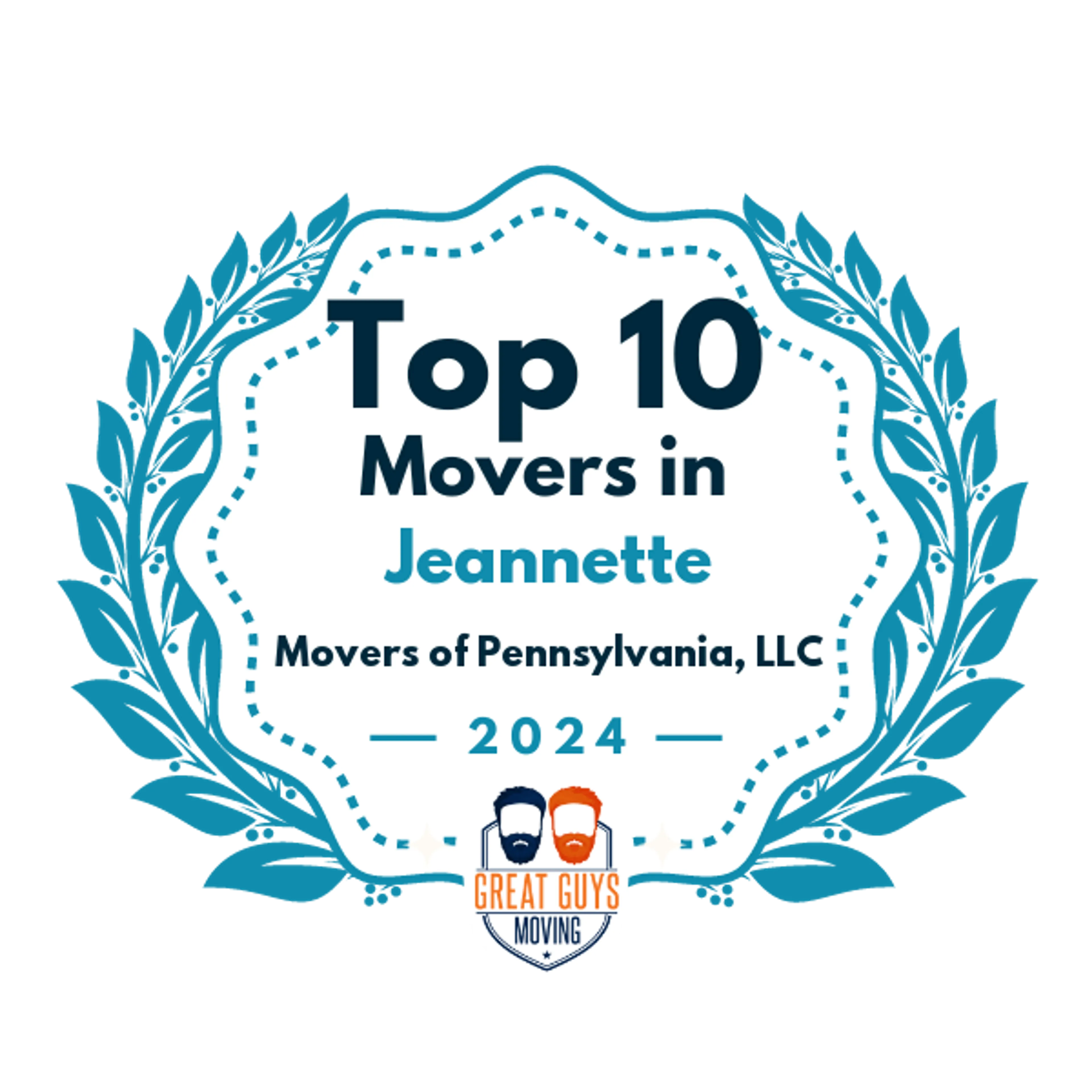 Top 10 Movers in Pittsburgh, PA 2024 award