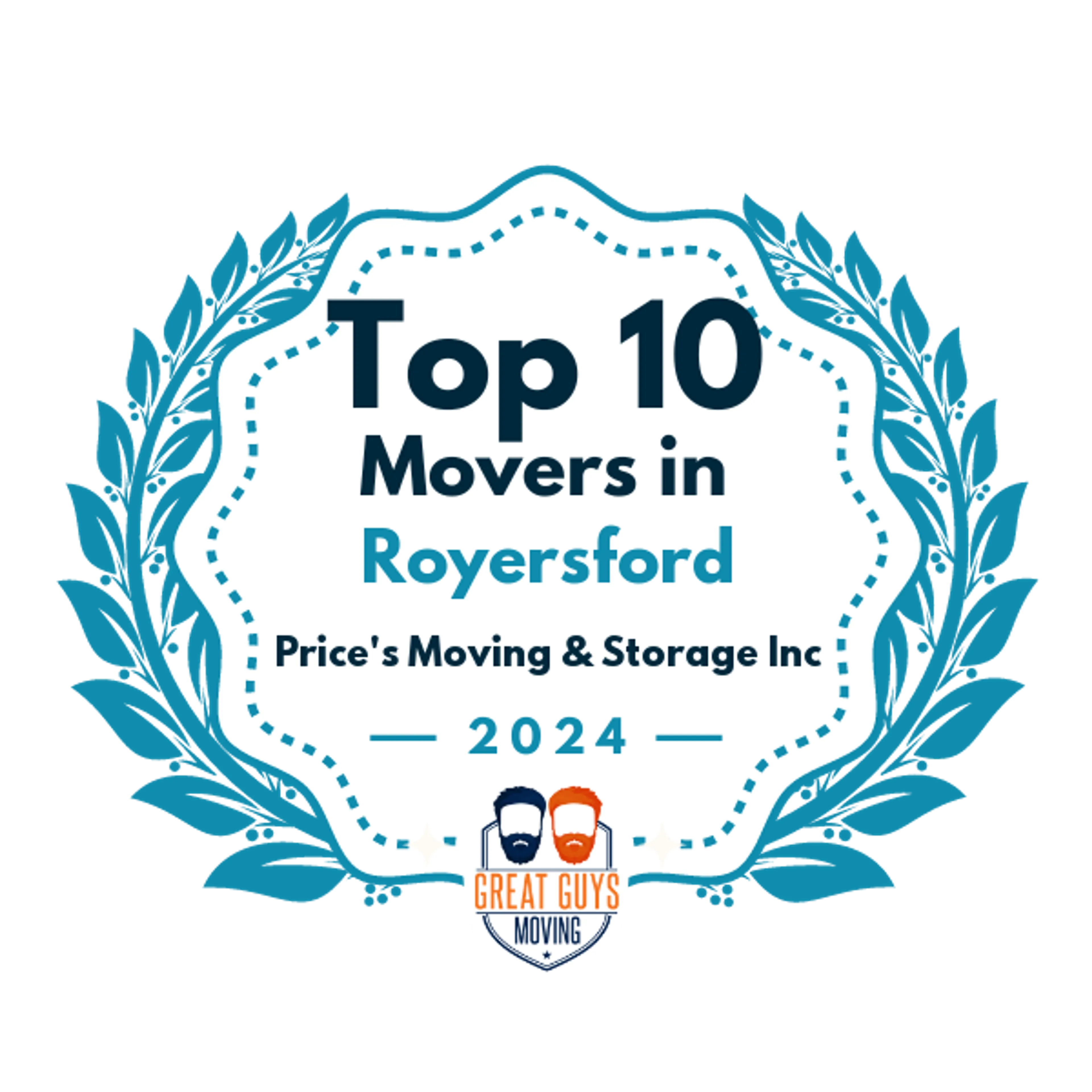 Top 10 Movers in West Chester, PA 2024 award
