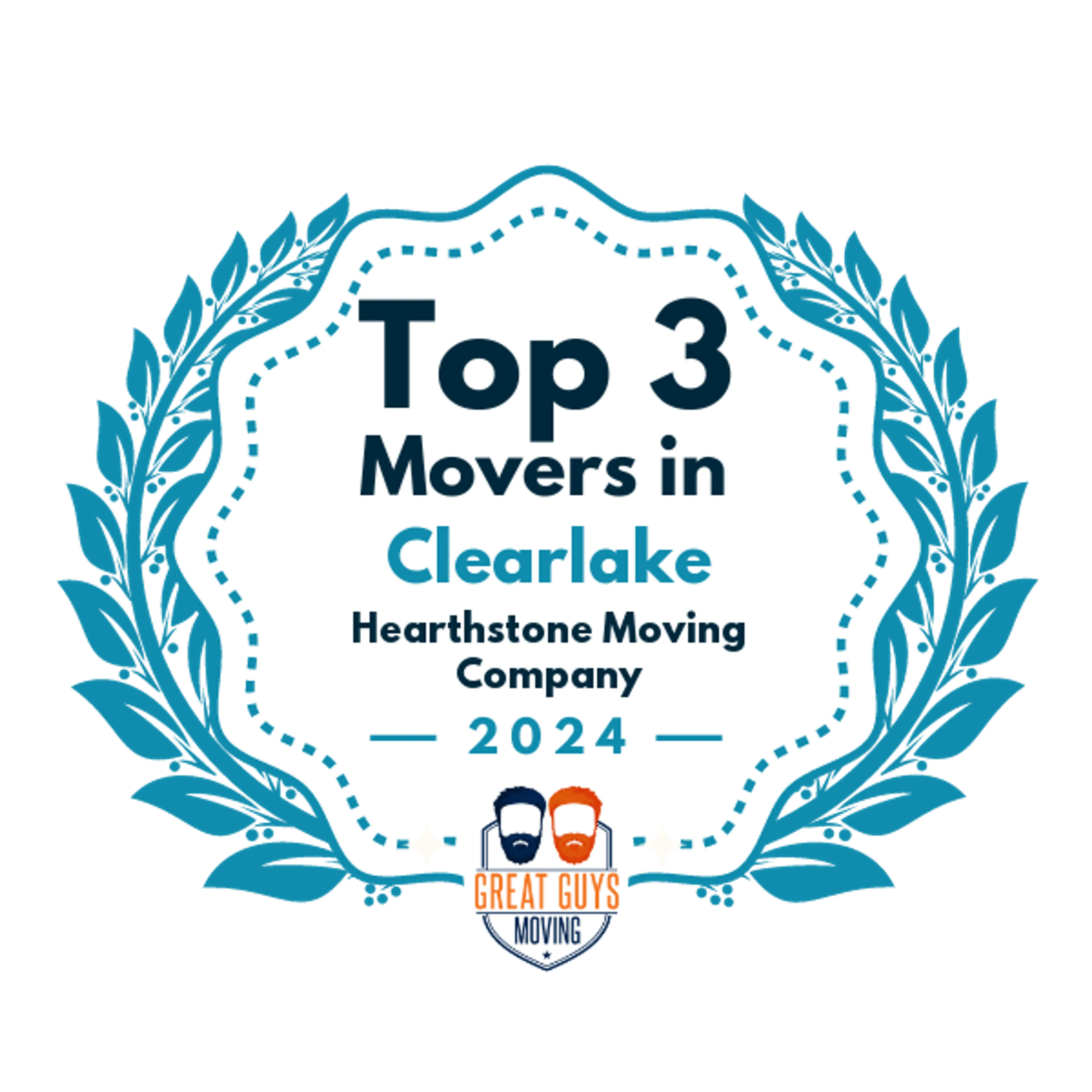 Top 3 Movers in Clearlake, CA 2024 award