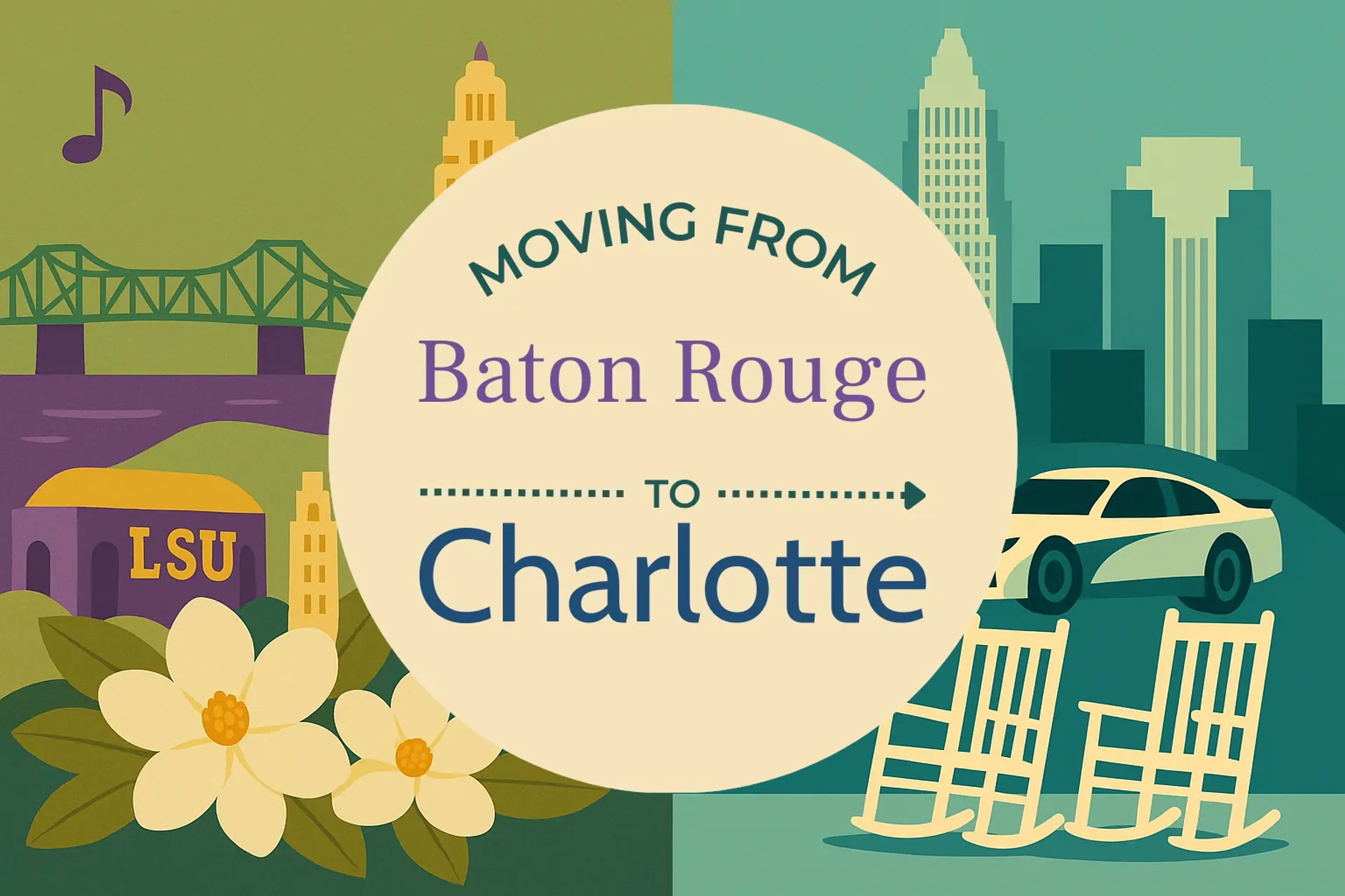 Side-by-side comparison of Baton Rouge to Charlotte moving companies