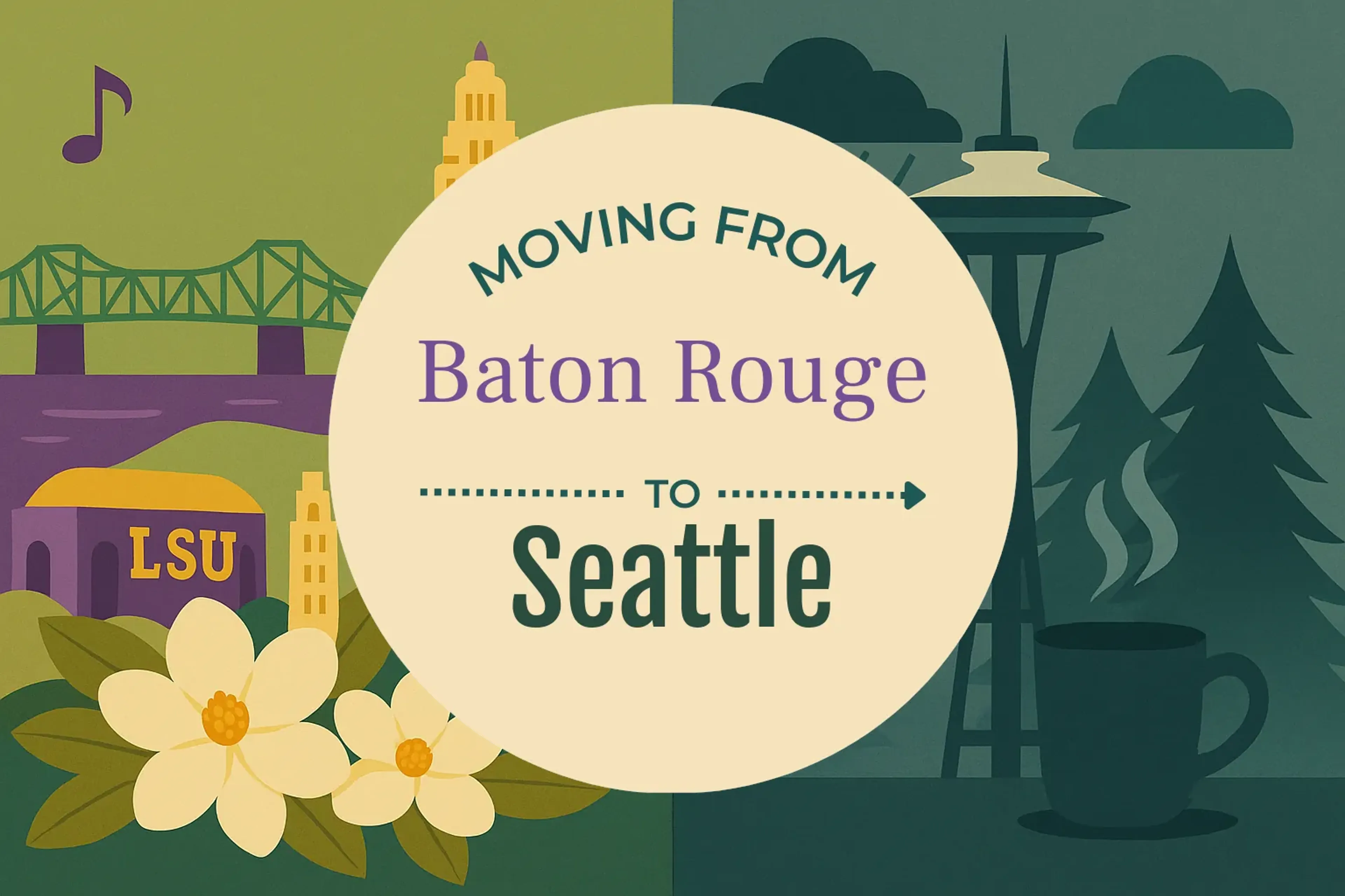 Side-by-side comparison of Baton Rouge to Seattle moving companies