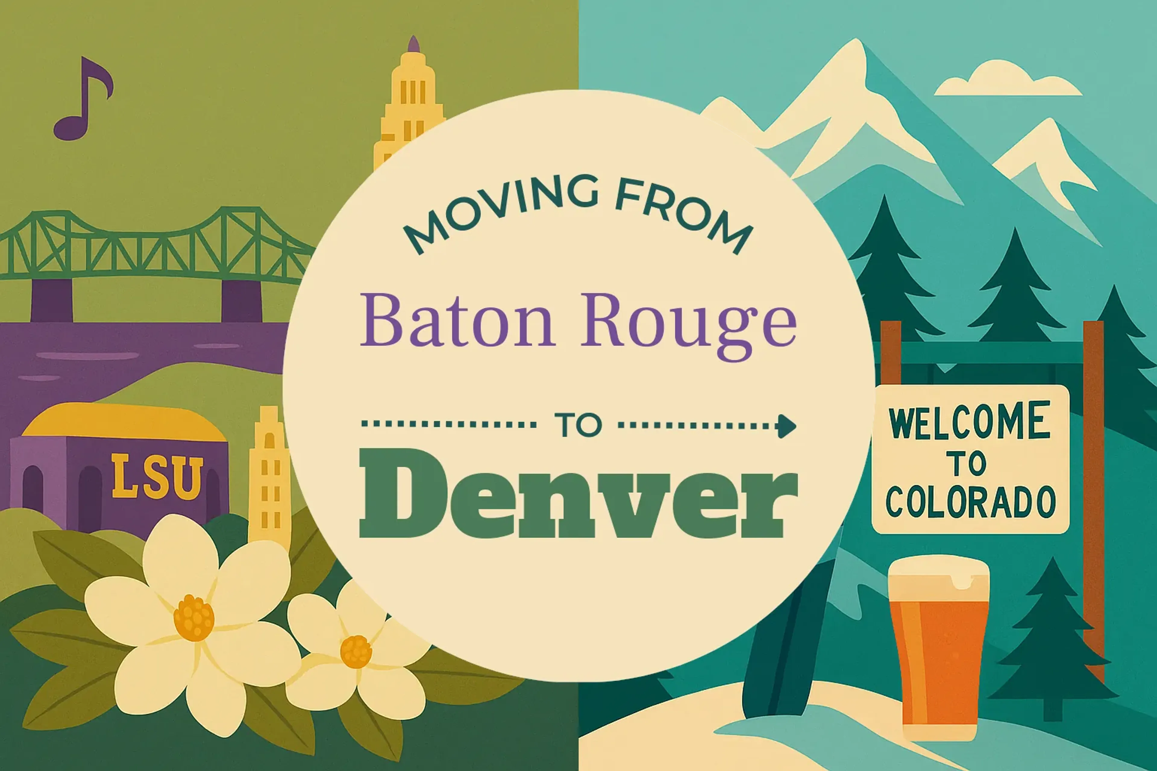 Side-by-side comparison of Baton Rouge to Denver moving companies