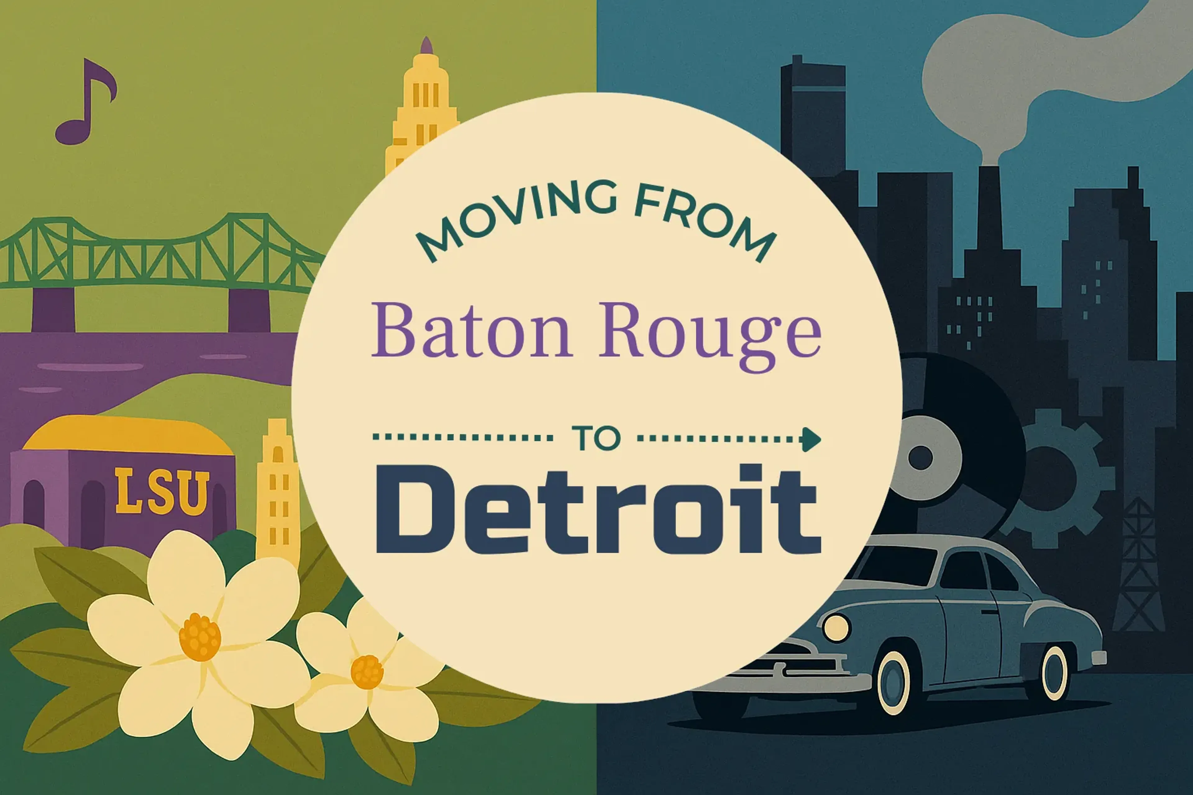 Side-by-side comparison of Baton Rouge to Detroit moving companies