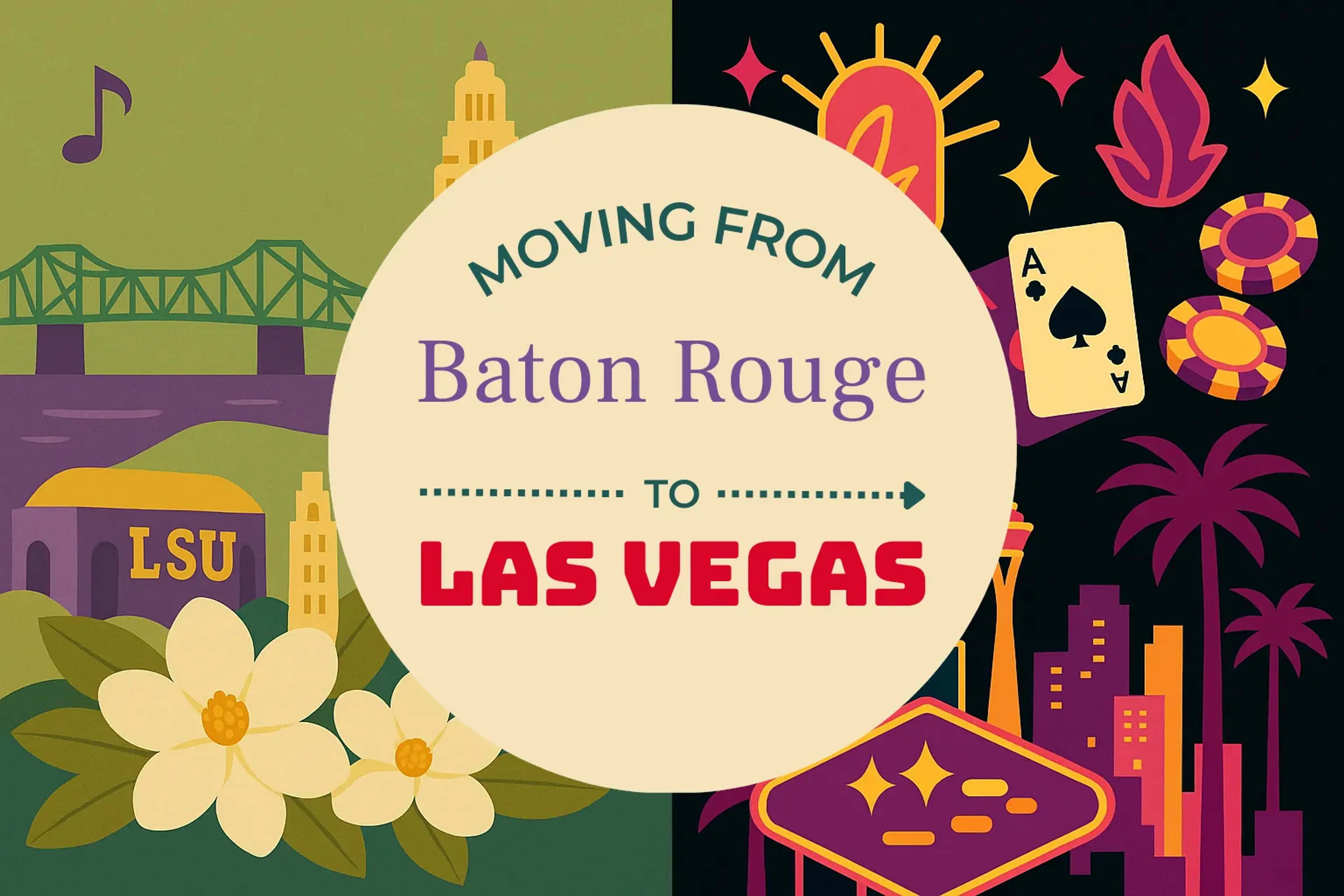 Side-by-side comparison of Baton Rouge to Las Vegas moving companies