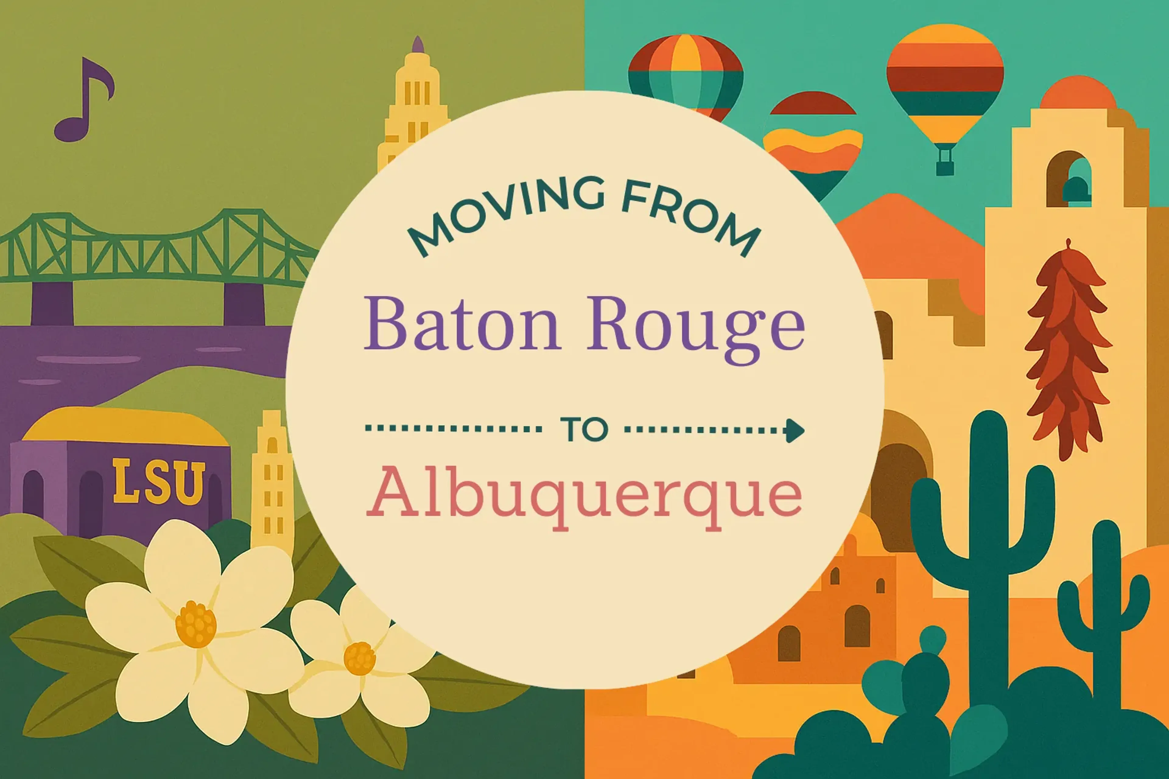 Side-by-side comparison of Baton Rouge to Albuquerque moving companies