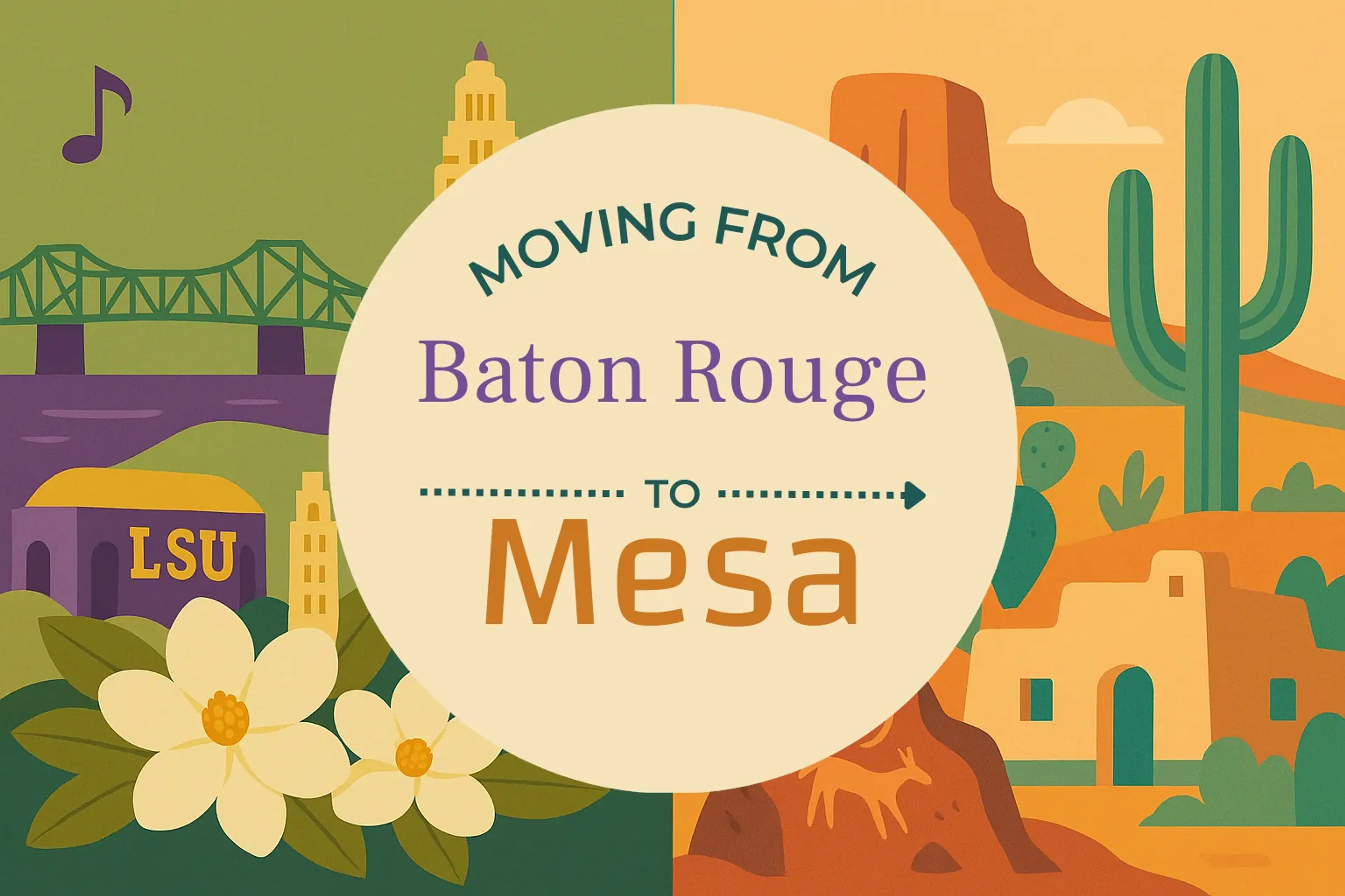Side-by-side comparison of Baton Rouge to Mesa moving companies