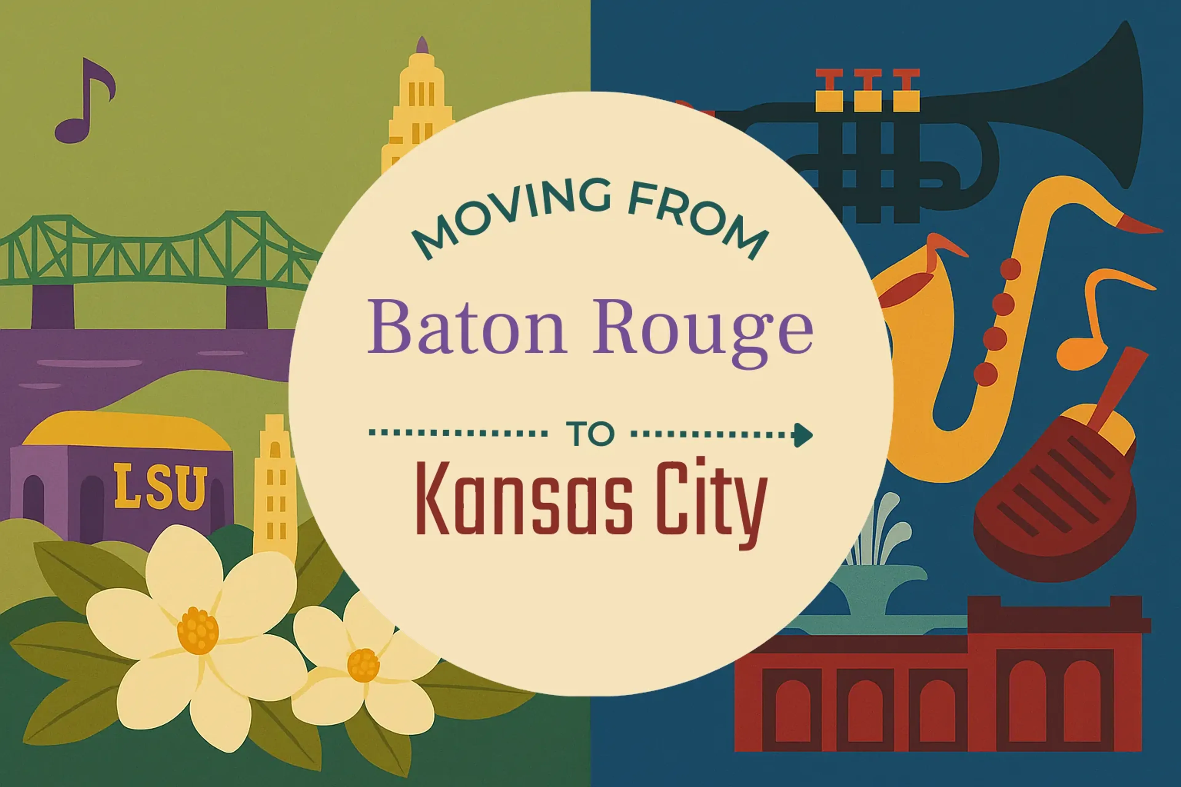 Side-by-side comparison of Baton Rouge to Kansas City moving companies