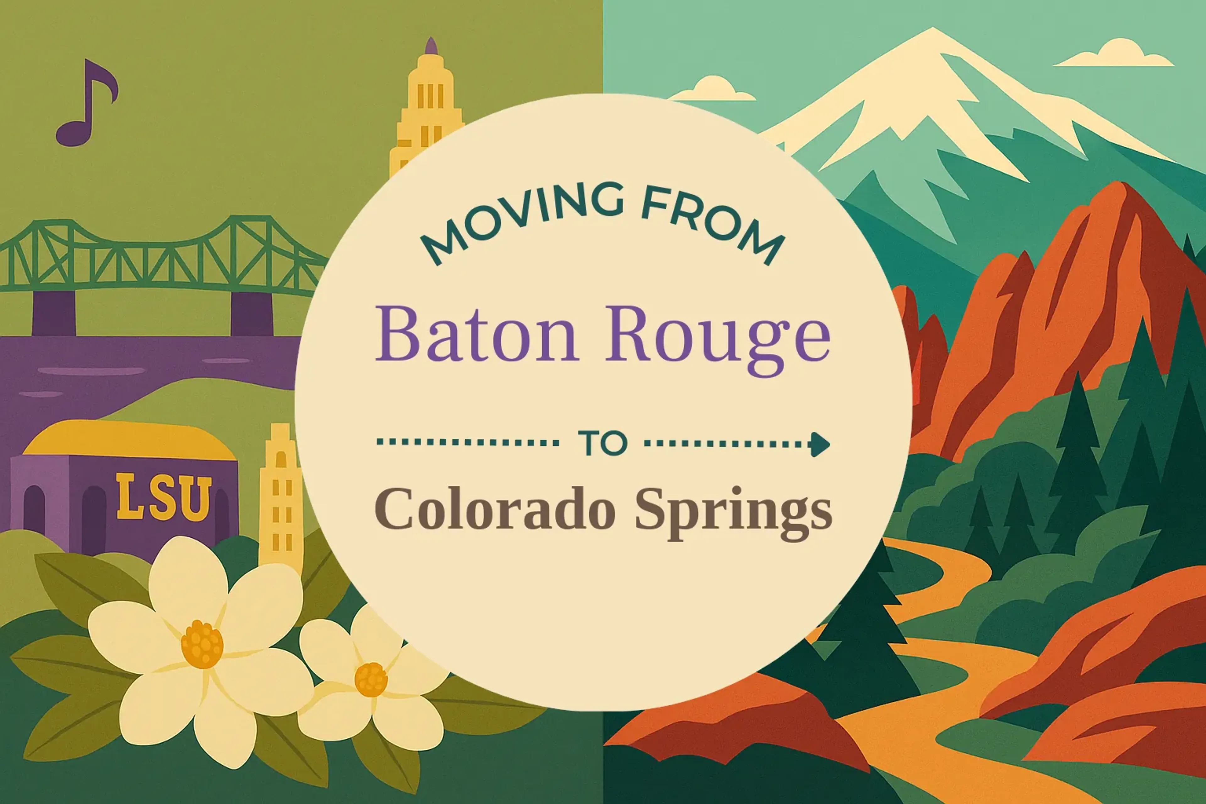 Side-by-side comparison of Baton Rouge to Colorado Springs moving companies