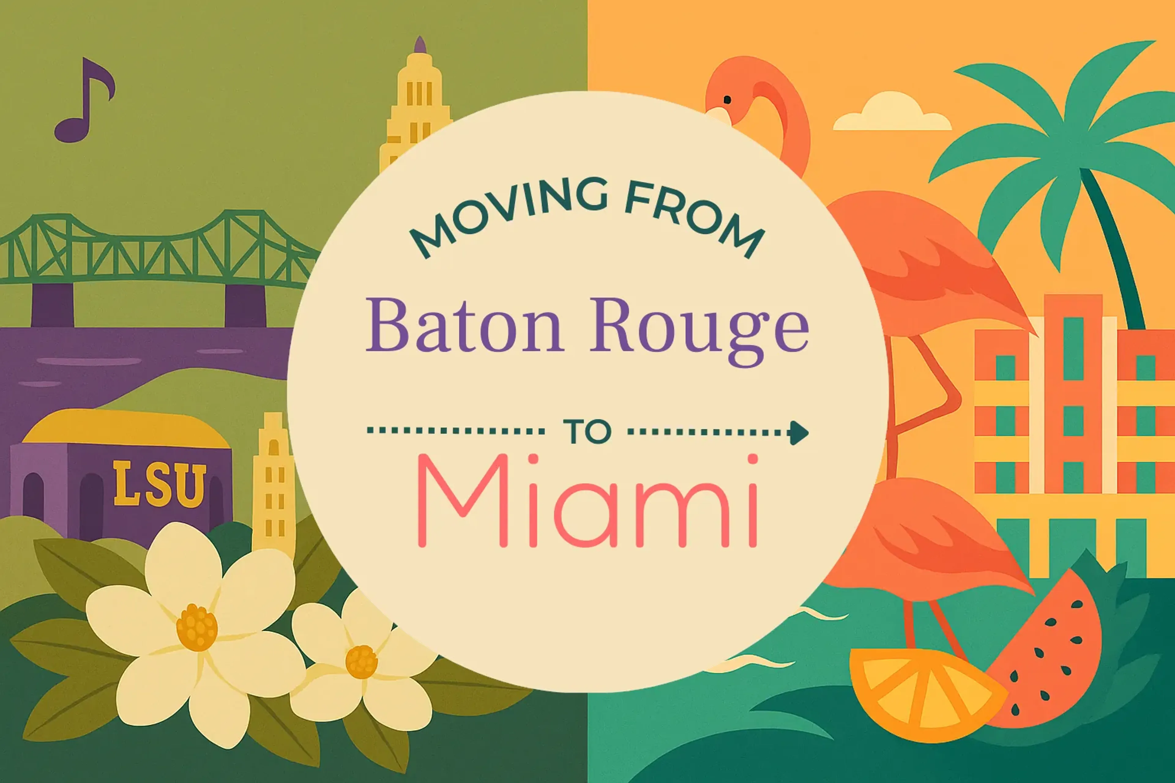 Side-by-side comparison of Baton Rouge to Miami moving companies