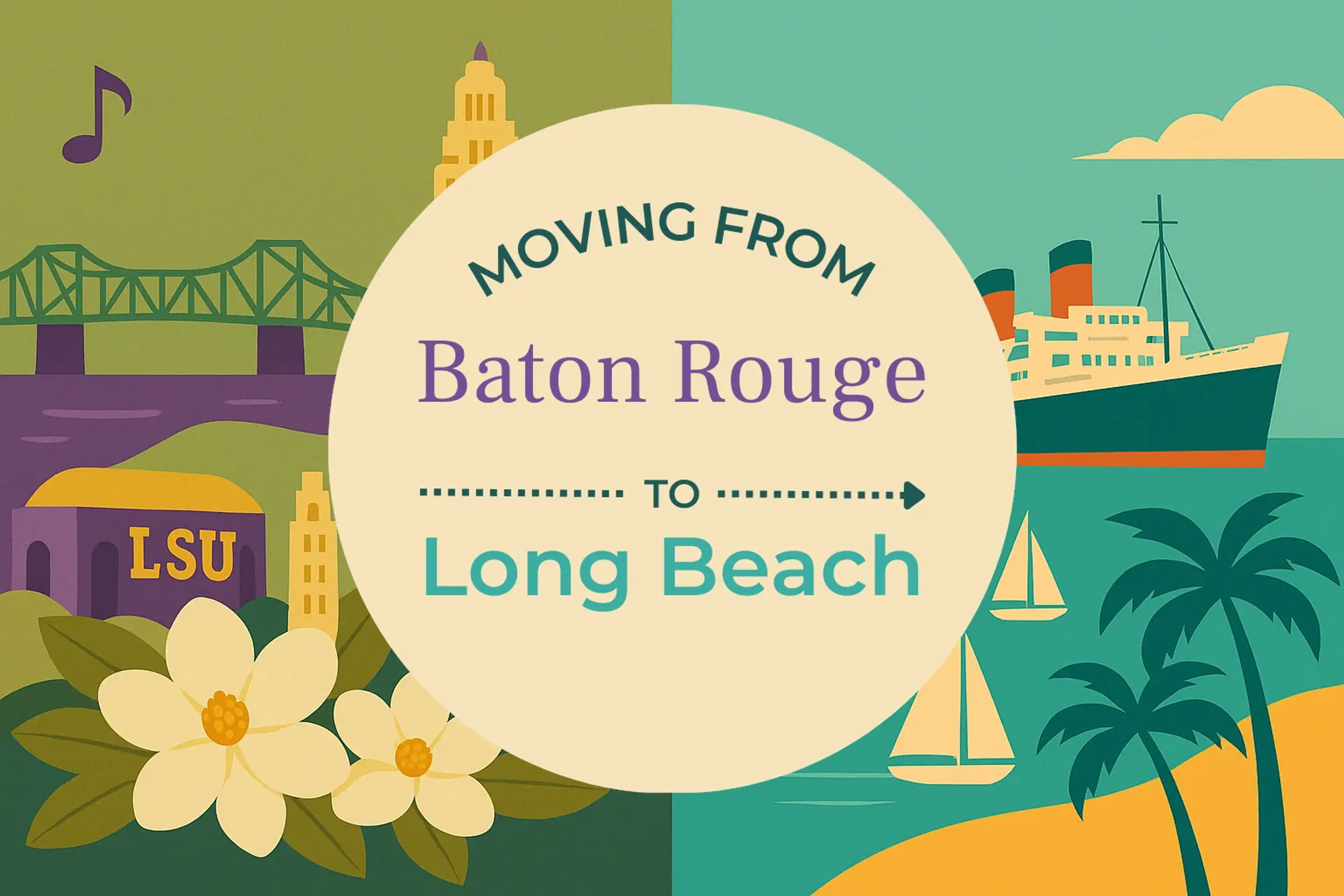 Side-by-side comparison of Baton Rouge to Long Beach moving companies