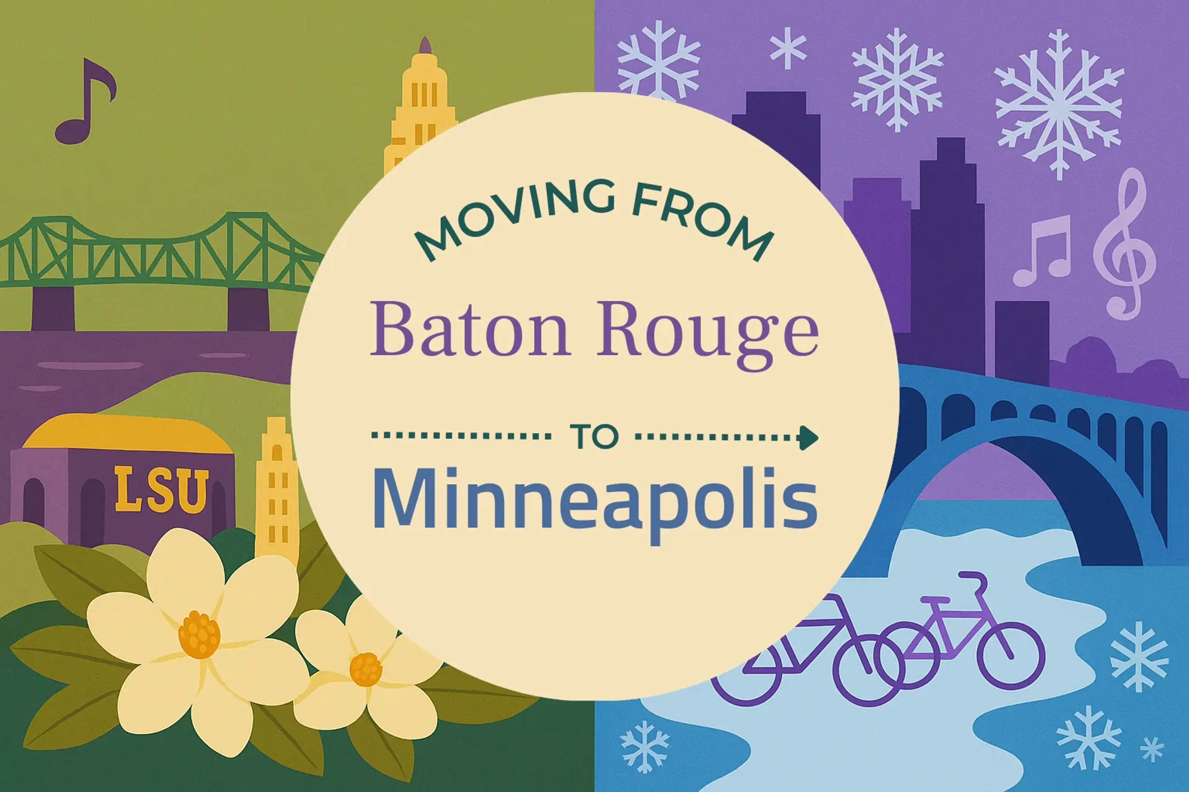 Side-by-side comparison of Baton Rouge to Minneapolis moving companies