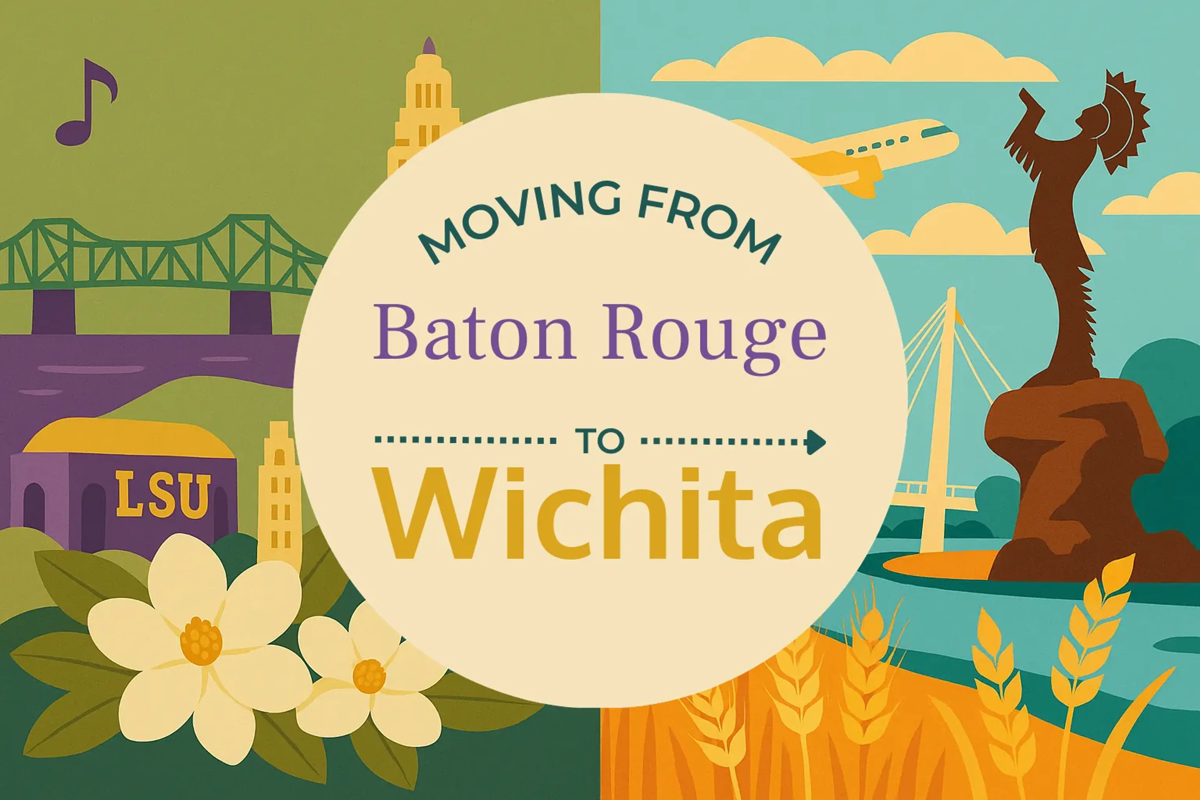 Side-by-side comparison of Baton Rouge to Wichita moving companies