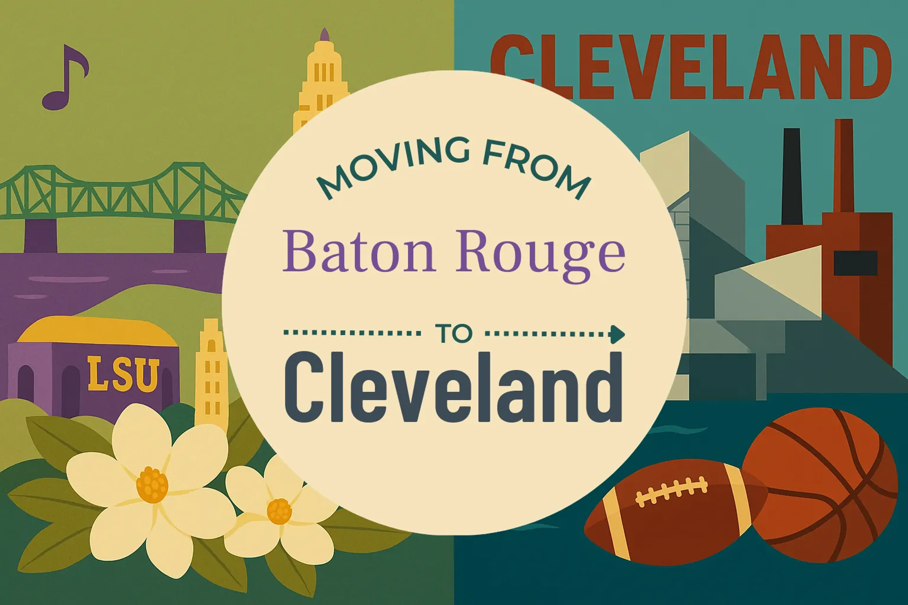 Side-by-side comparison of Baton Rouge to Cleveland moving companies