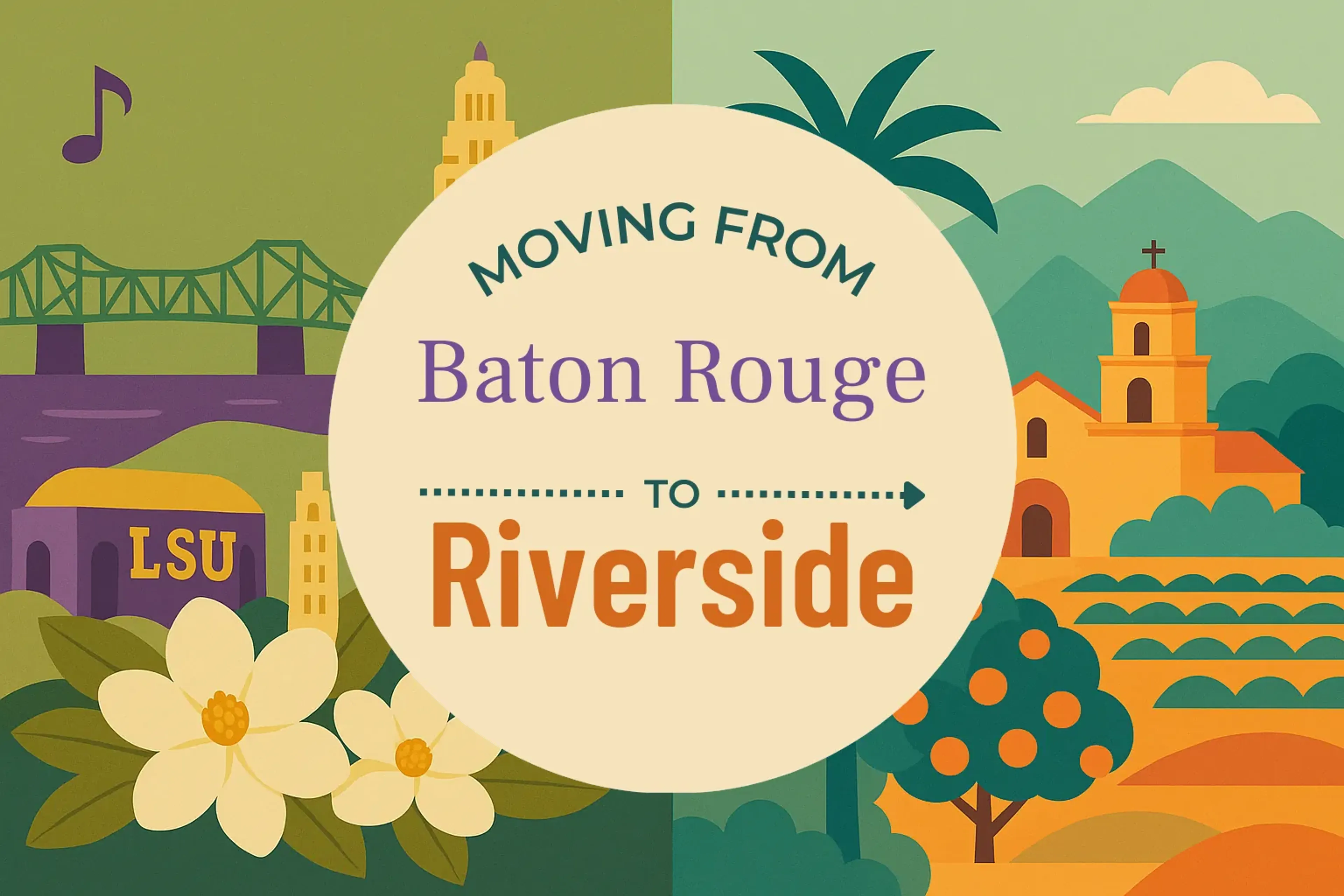 Side-by-side comparison of Baton Rouge to Riverside moving companies