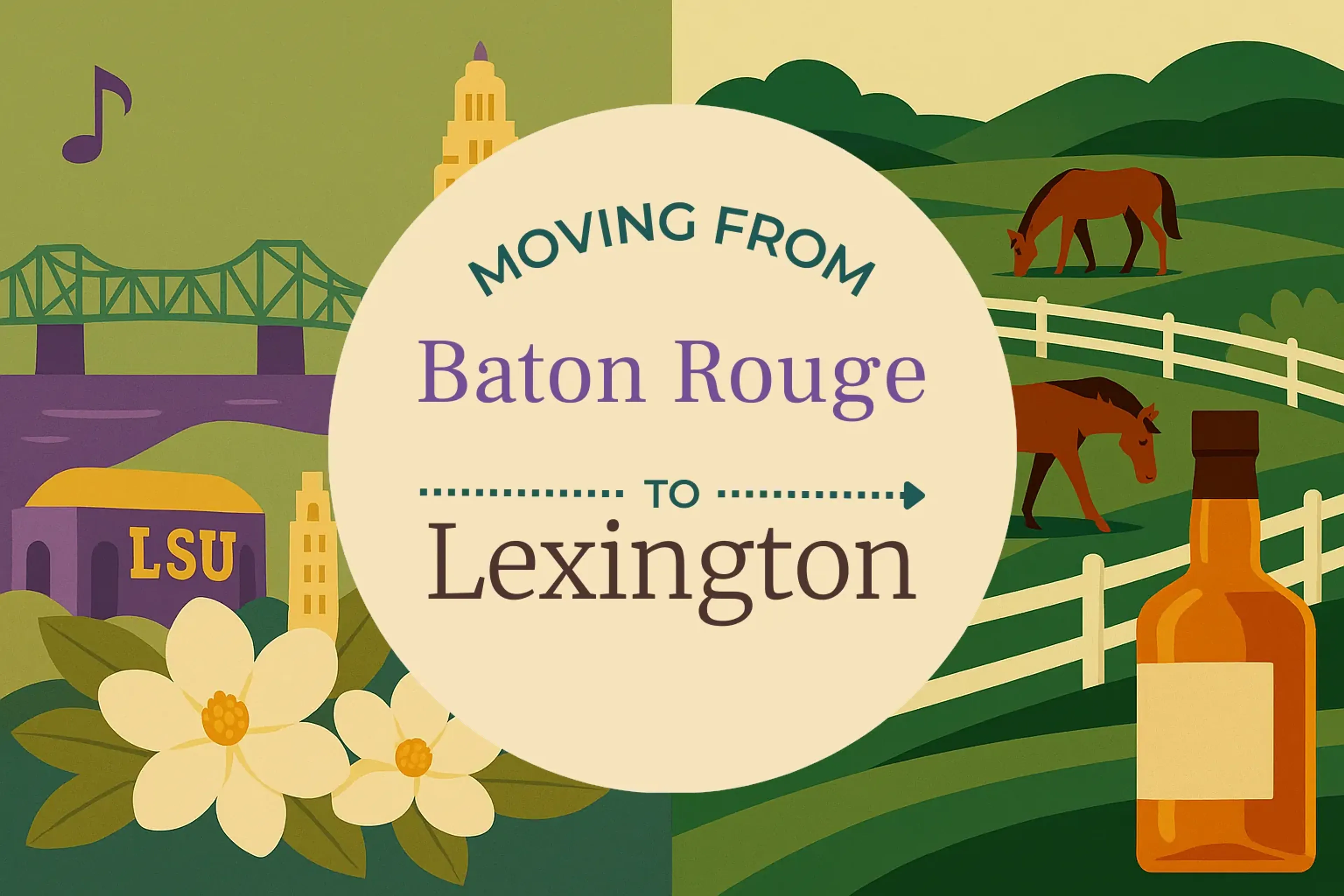 Side-by-side comparison of Baton Rouge to Lexington moving companies
