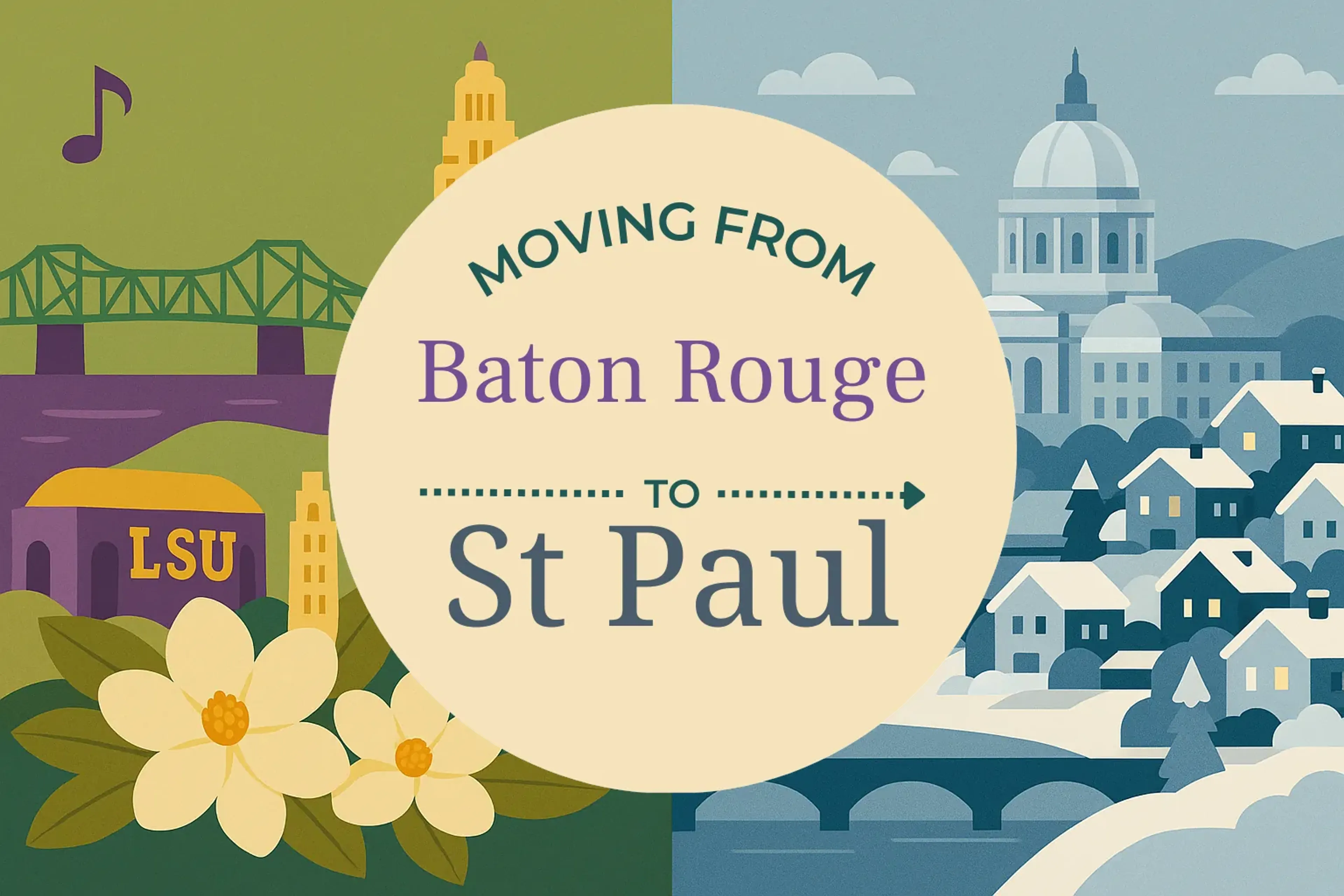 Side-by-side comparison of Baton Rouge to St. Paul moving companies
