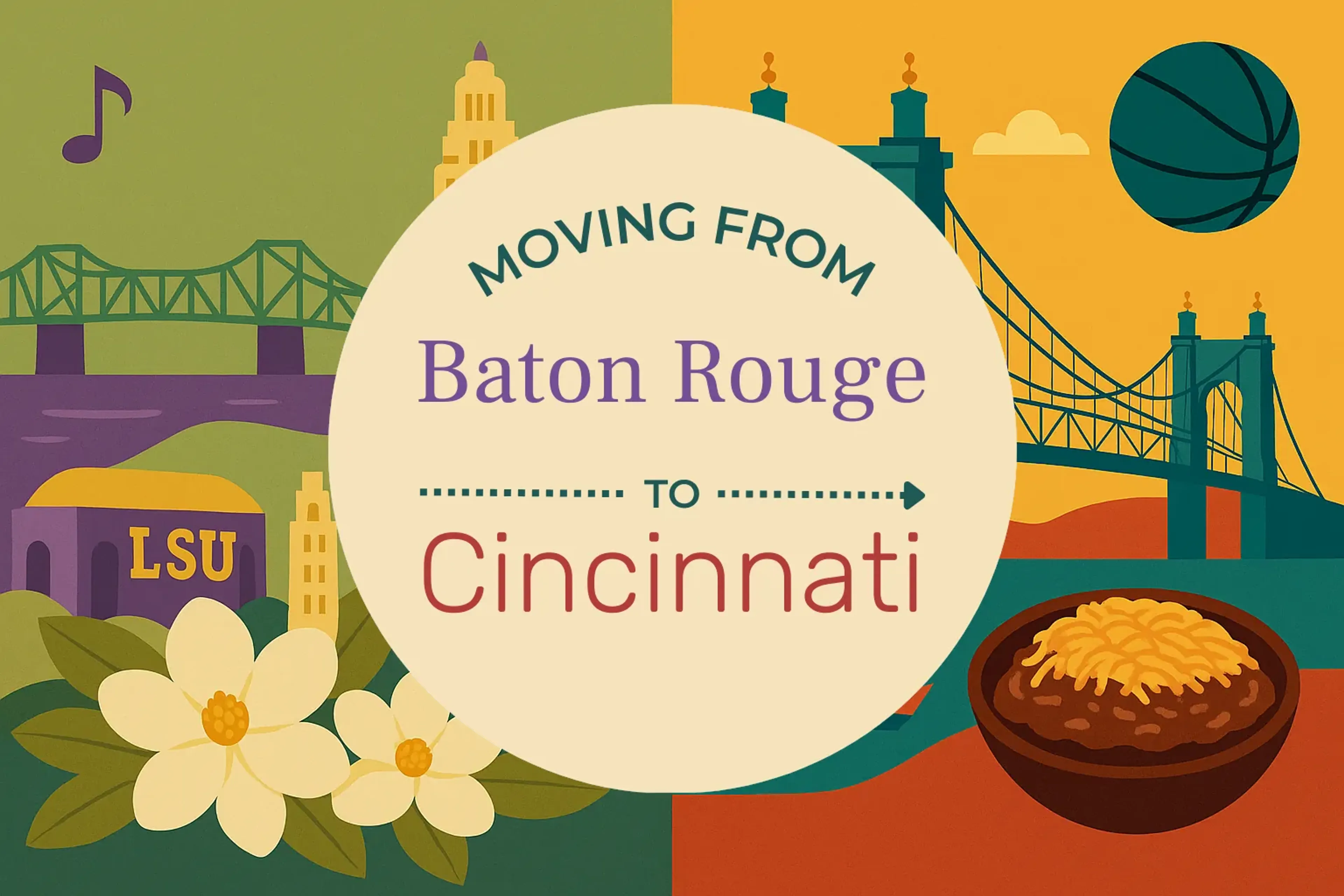 Side-by-side comparison of Baton Rouge to Cincinnati moving companies