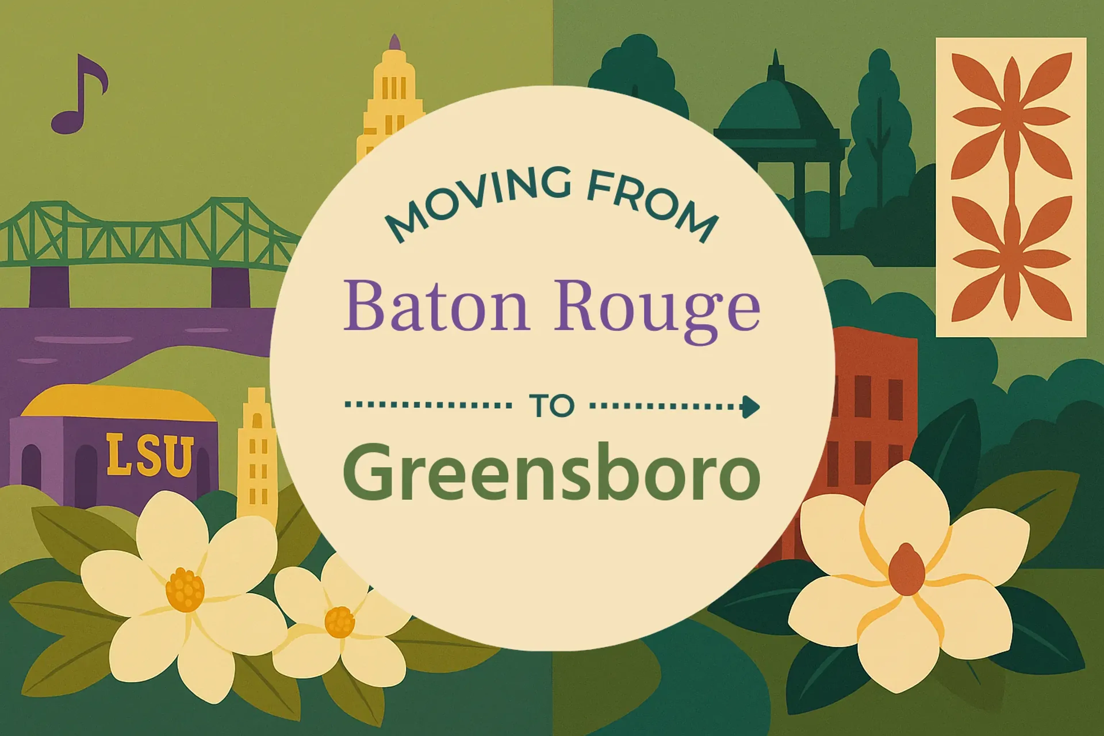 Side-by-side comparison of Baton Rouge to Greensboro moving companies