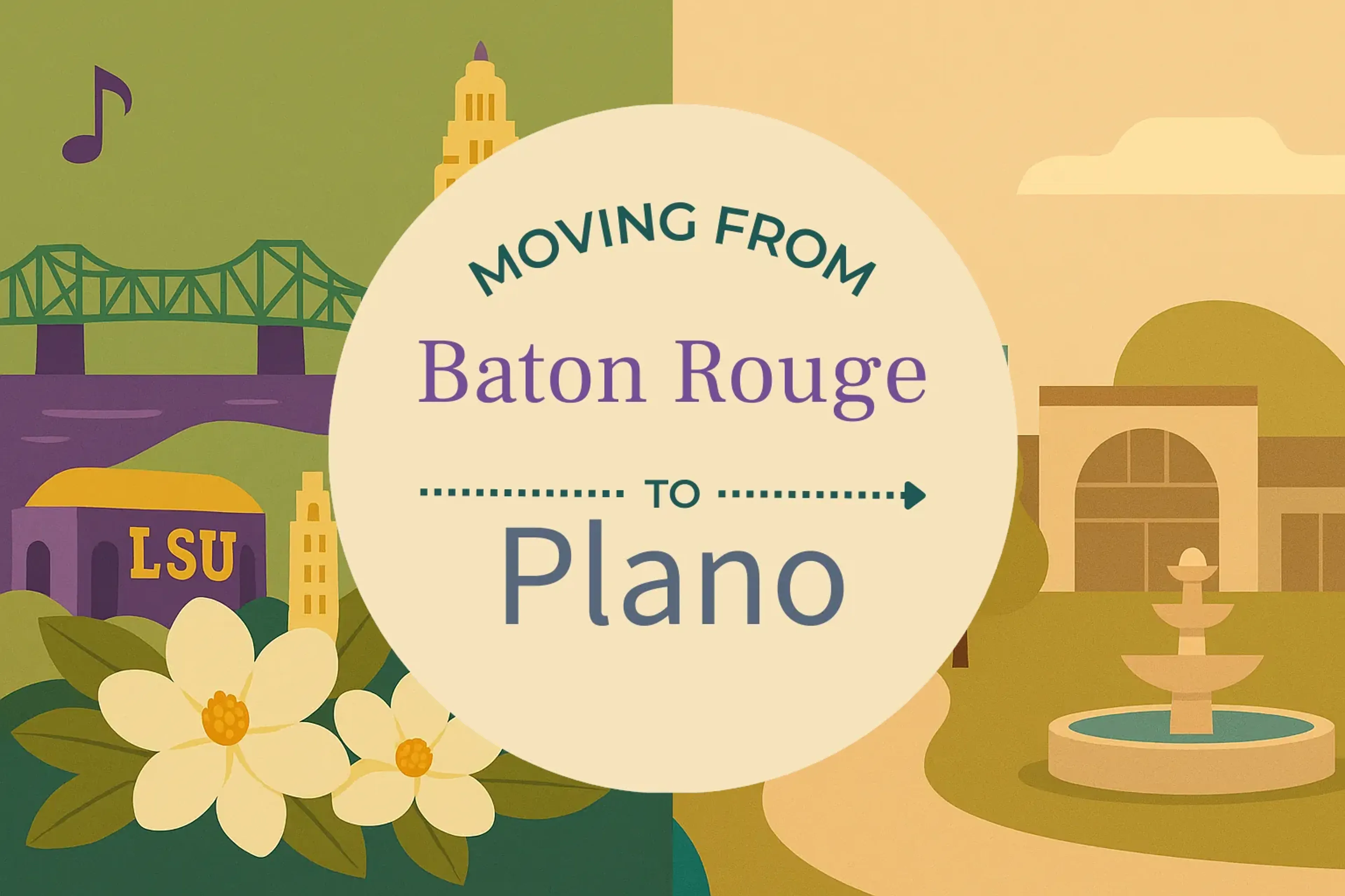Side-by-side comparison of Baton Rouge to Plano moving companies