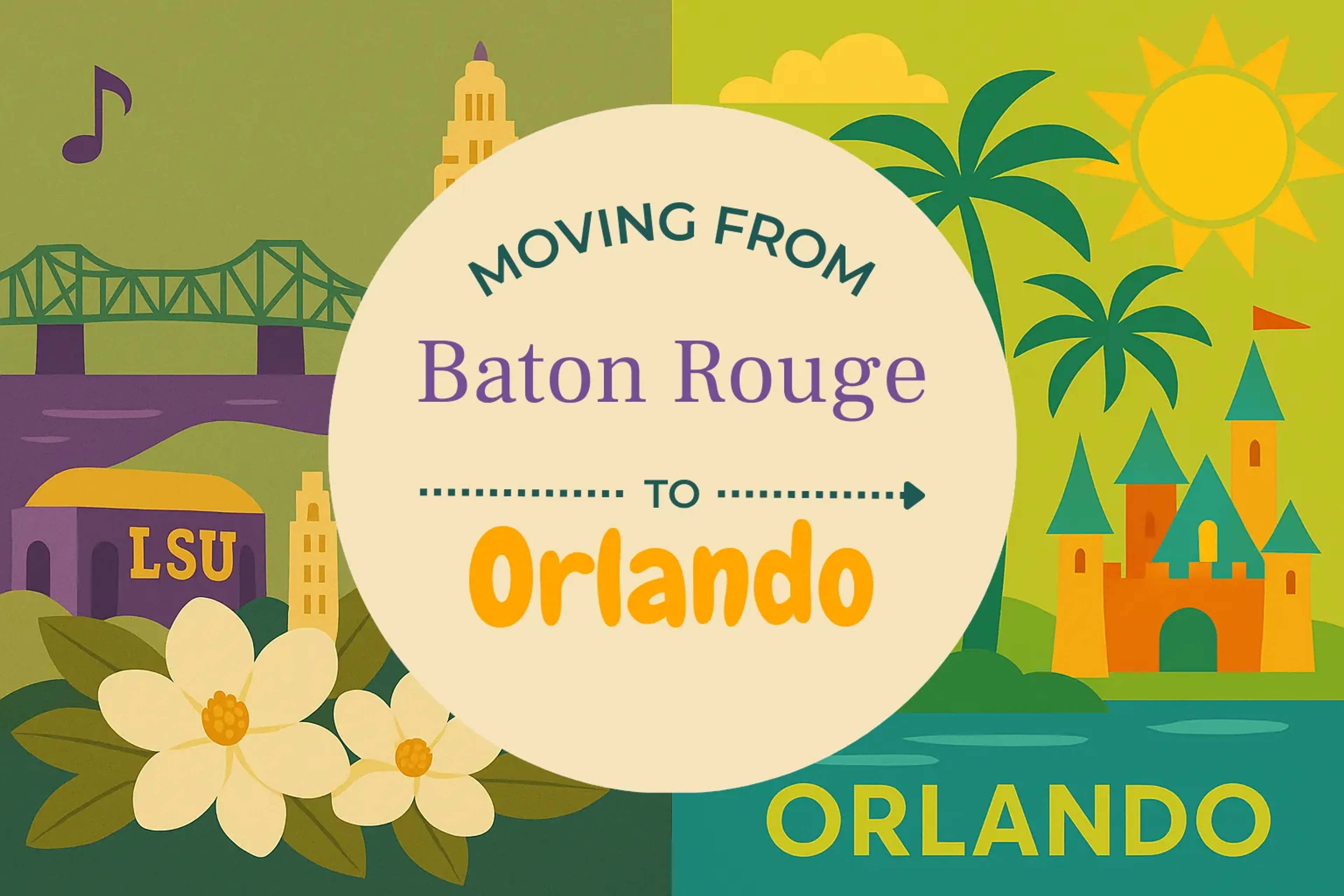 Side-by-side comparison of Baton Rouge to Orlando moving companies
