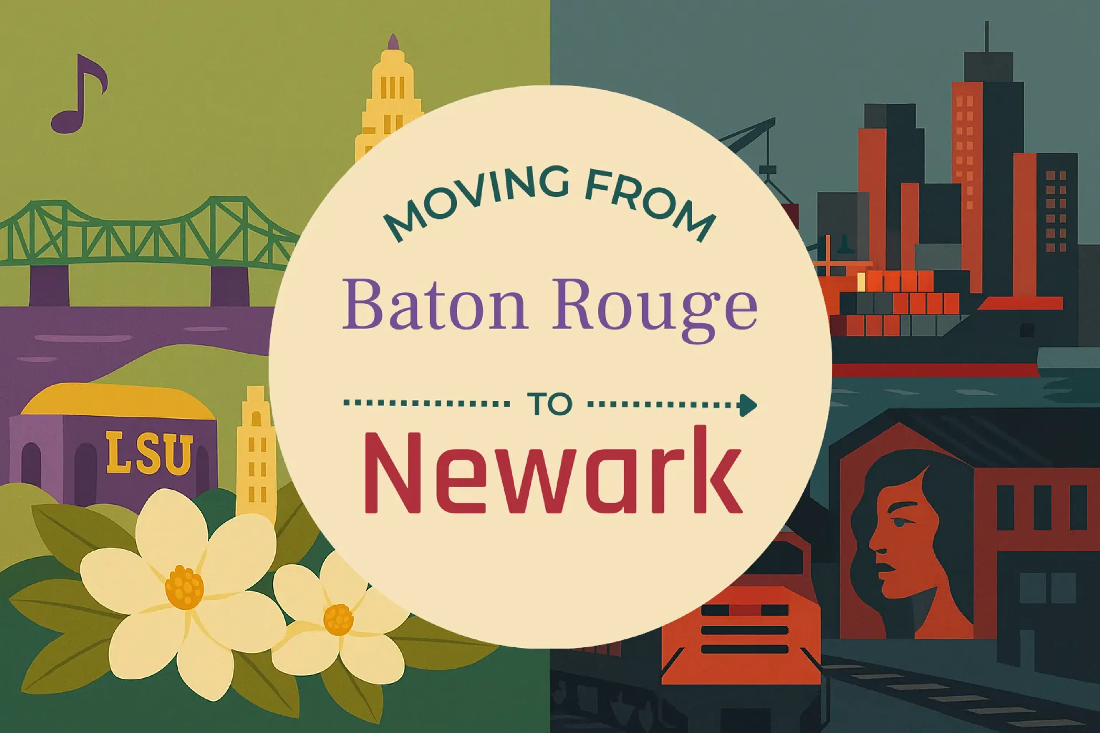 Side-by-side comparison of Baton Rouge to Newark moving companies
