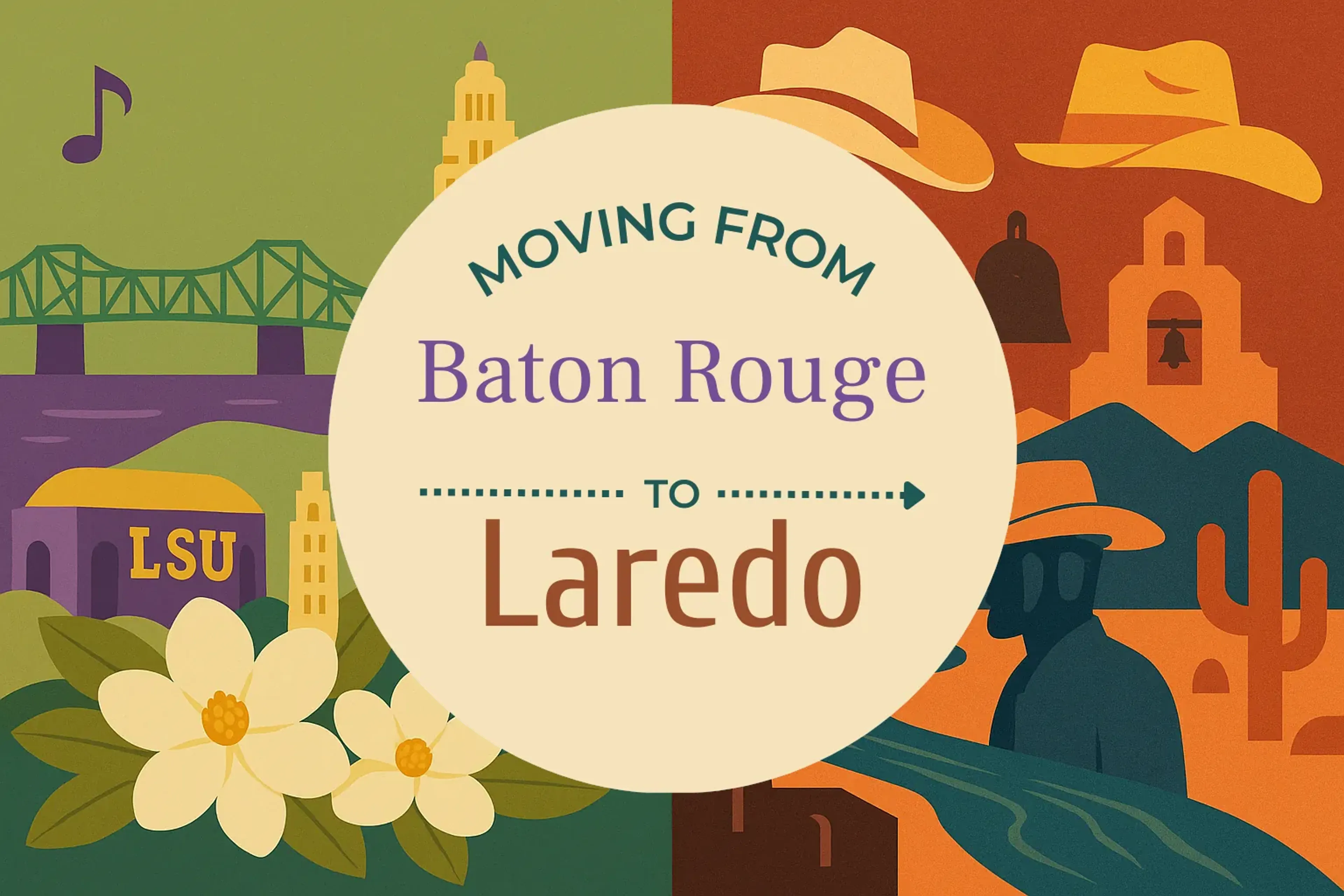 Side-by-side comparison of Baton Rouge to Laredo moving companies