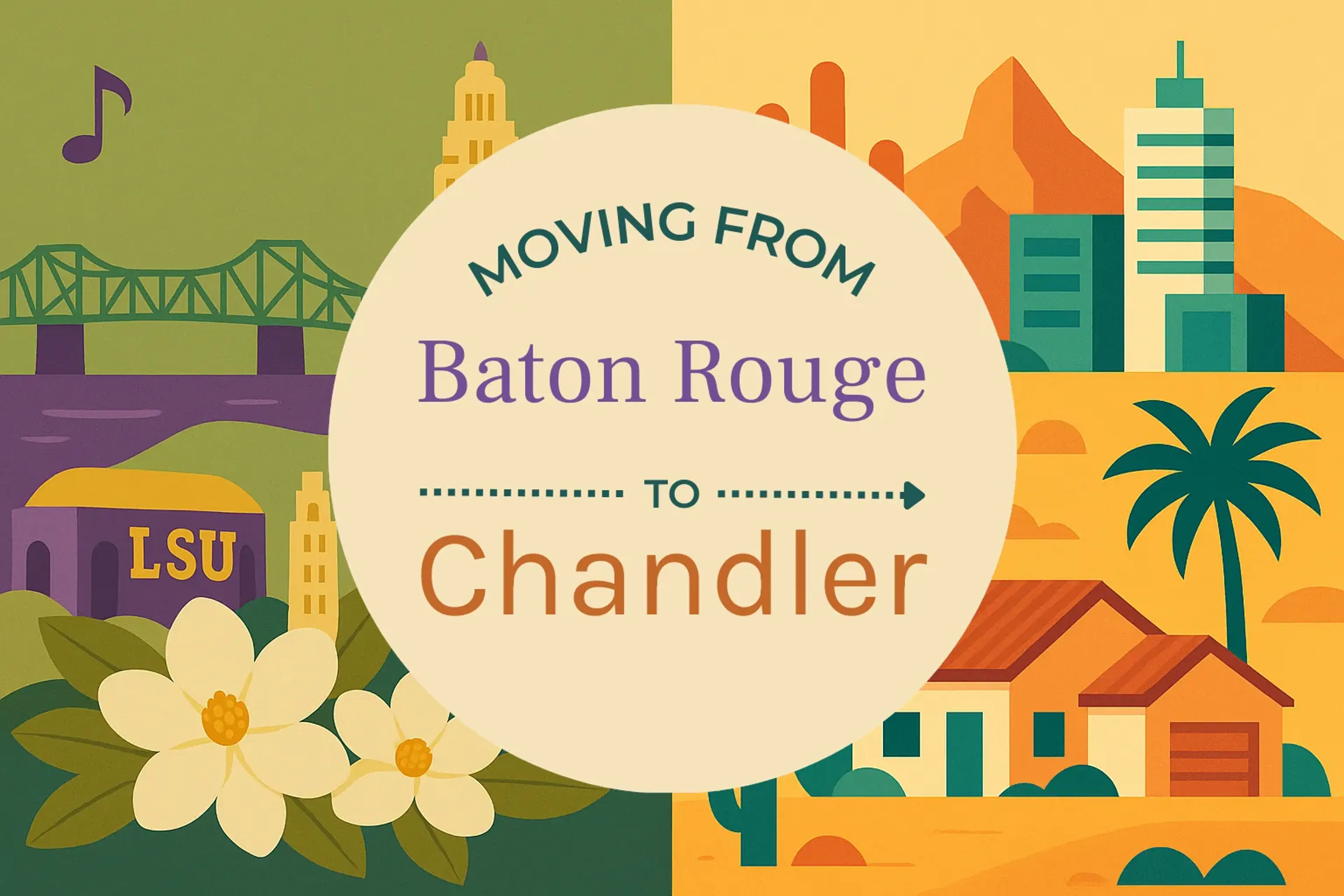 Side-by-side comparison of Baton Rouge to Chandler moving companies