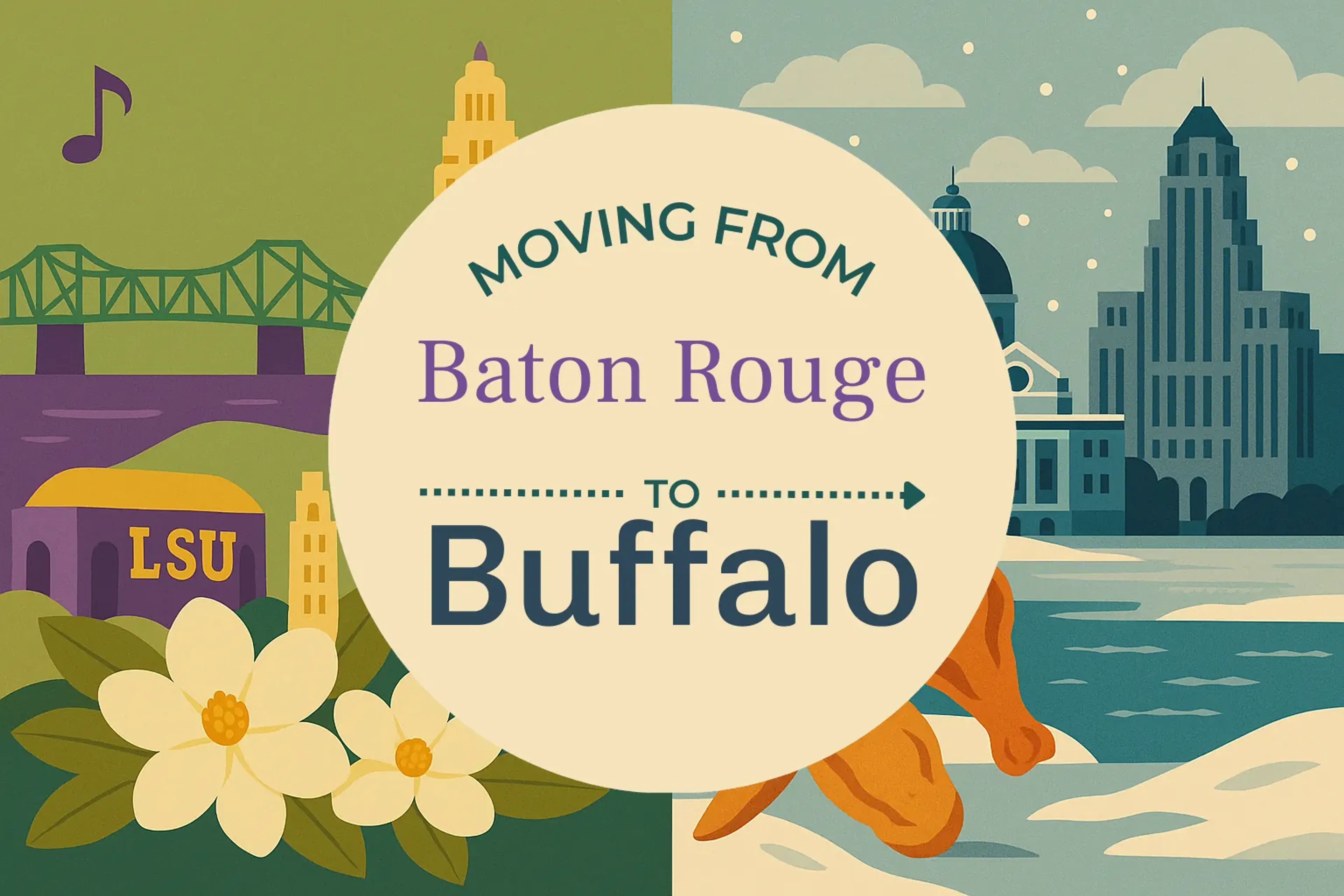 Side-by-side comparison of Baton Rouge to Buffalo moving companies