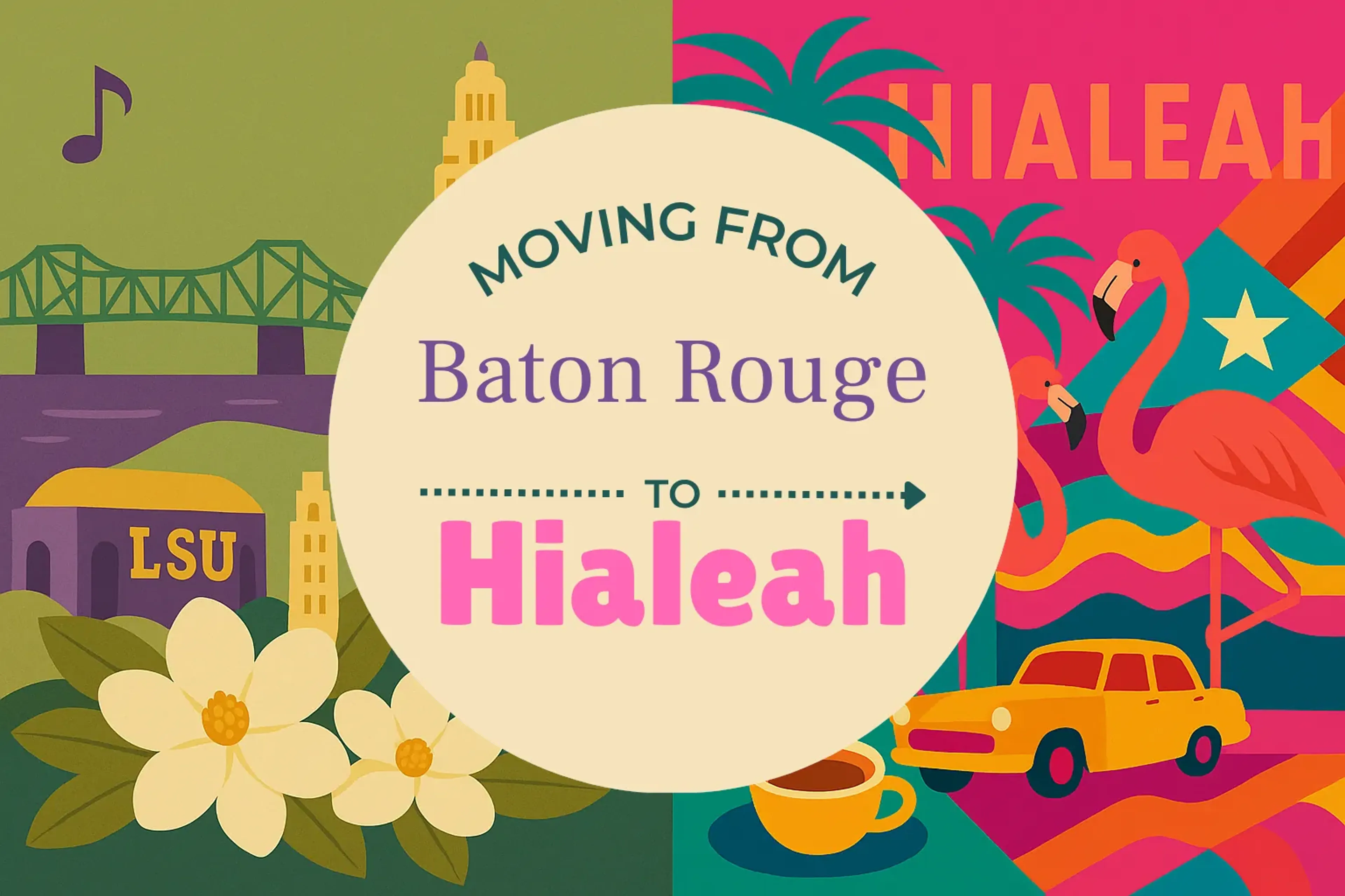 Side-by-side comparison of Baton Rouge to Hialeah moving companies