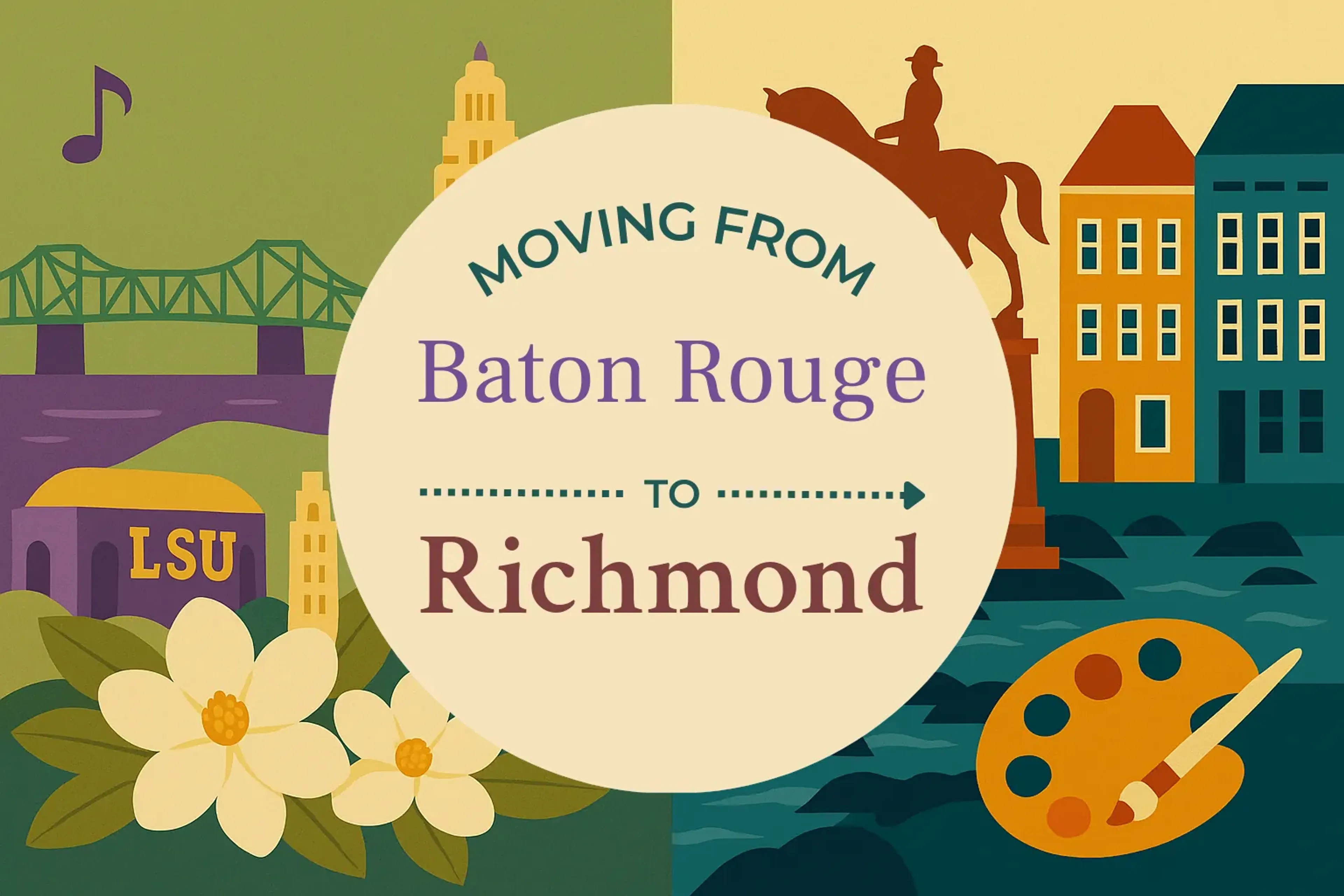 Side-by-side comparison of Baton Rouge to Richmond moving companies