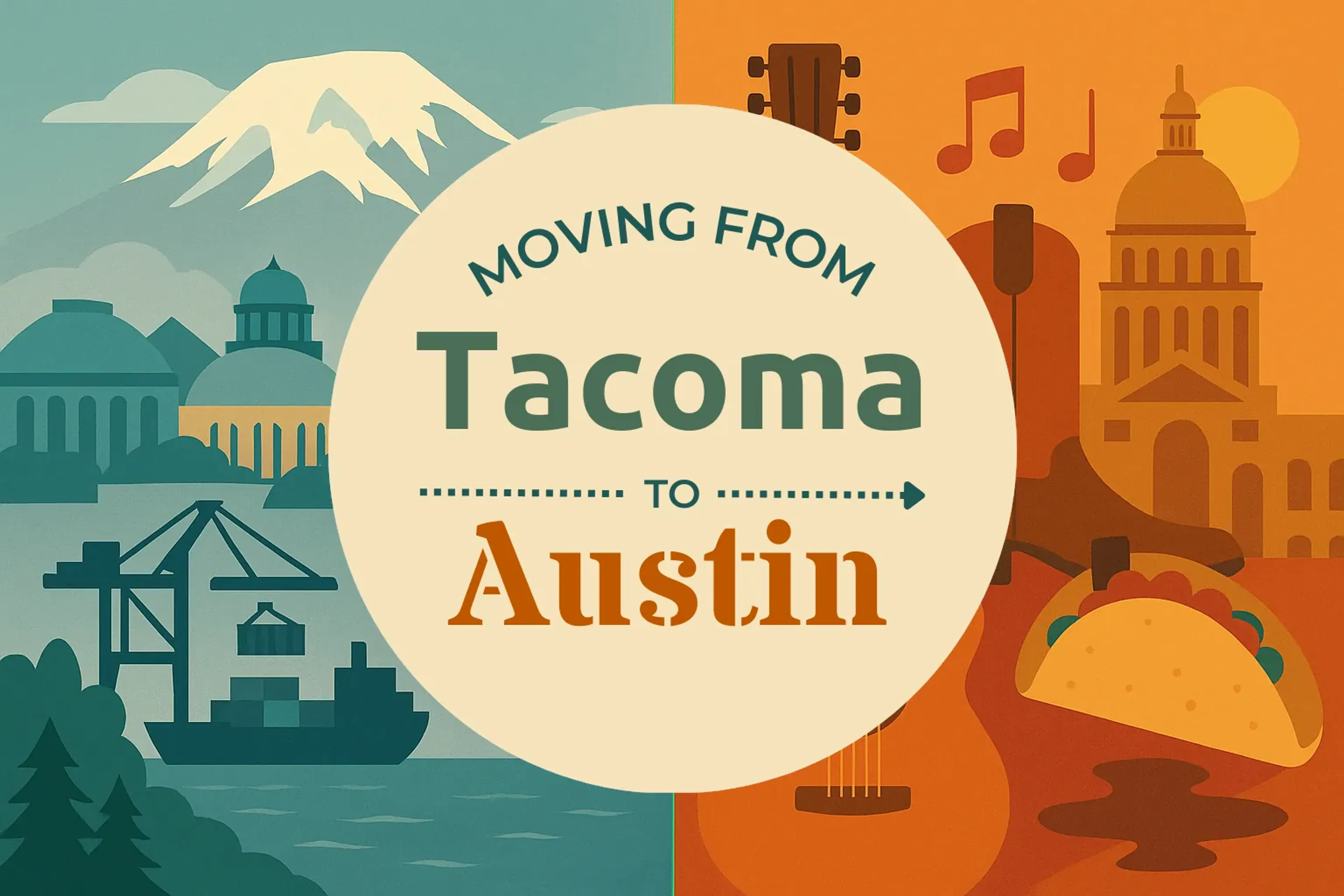 Side-by-side comparison of Tacoma to Austin moving companies