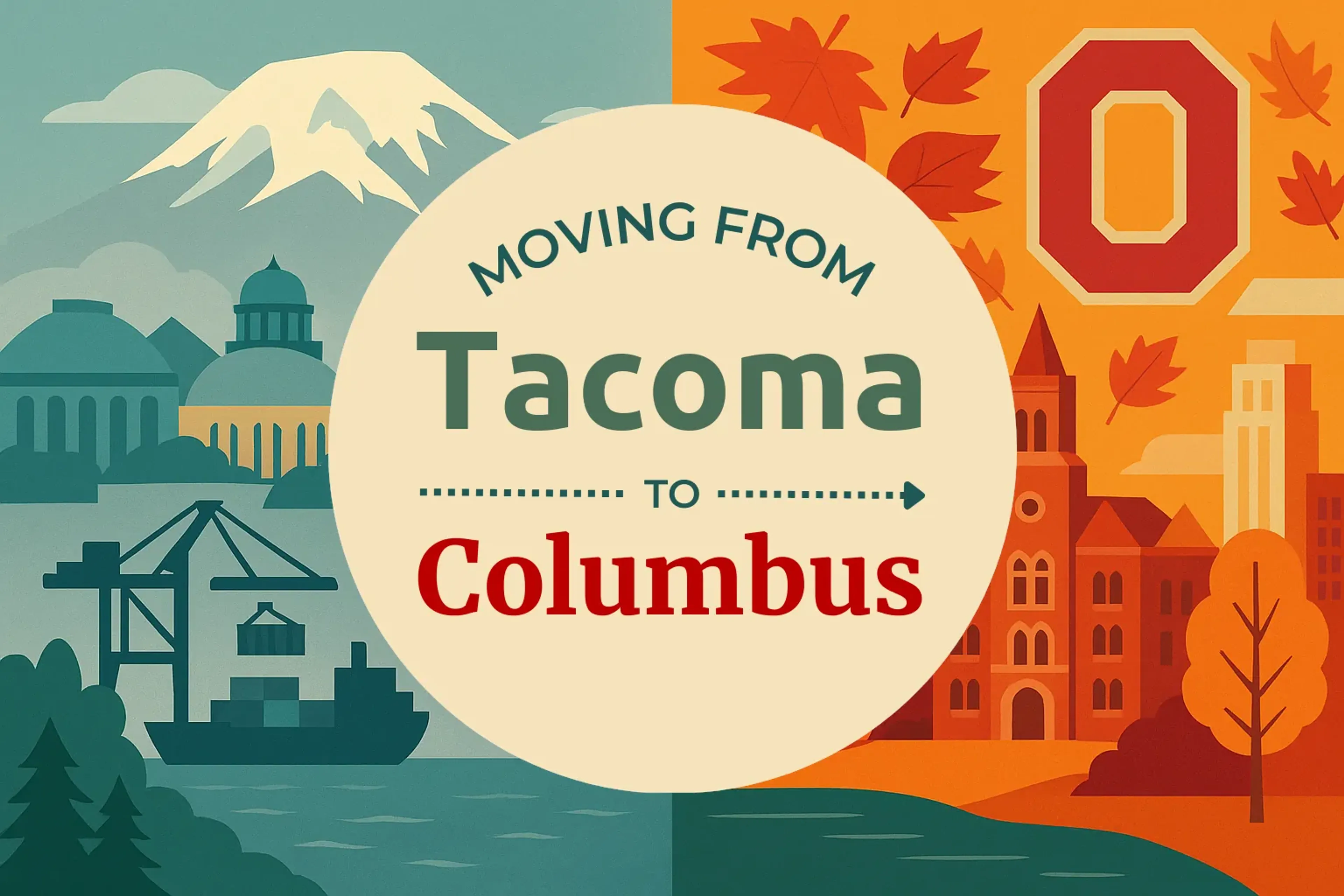 Side-by-side comparison of Tacoma to Columbus moving companies