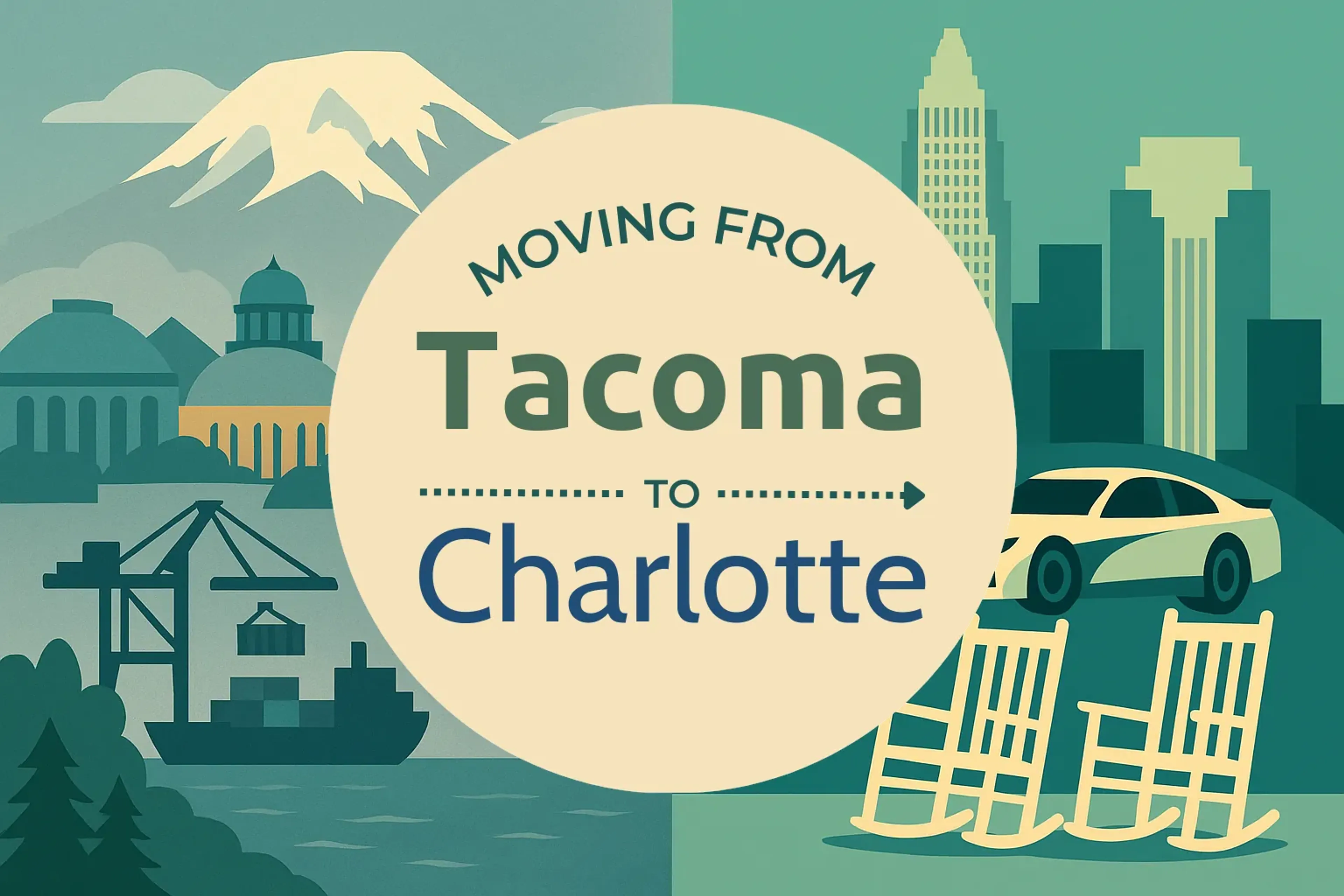 Side-by-side comparison of Tacoma to Charlotte moving companies