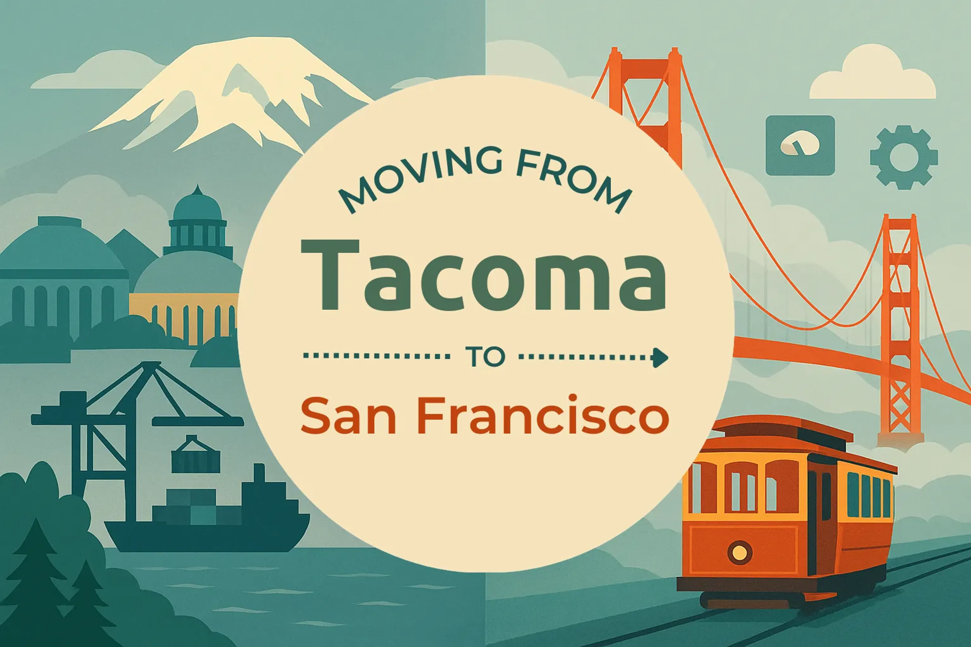 Side-by-side comparison of Tacoma to San Francisco moving companies