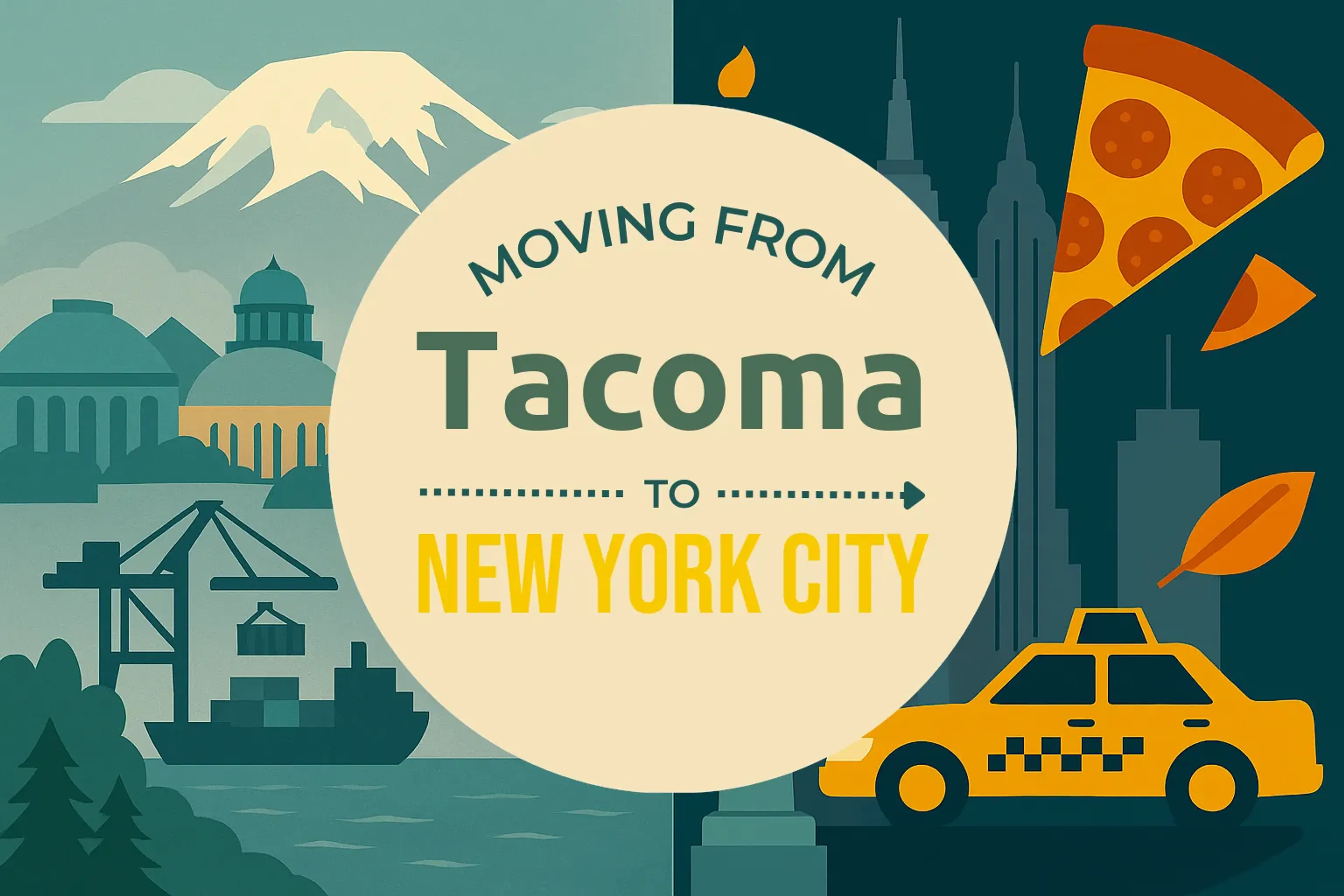 Side-by-side comparison of Tacoma to New York City moving companies